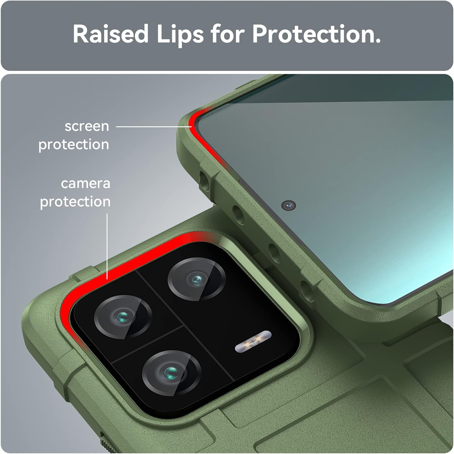 for Xiaomi 13 Pro Case, Heavy Duty Shockproof Slim Protection Phone Case Support Wireless Charging Cover
