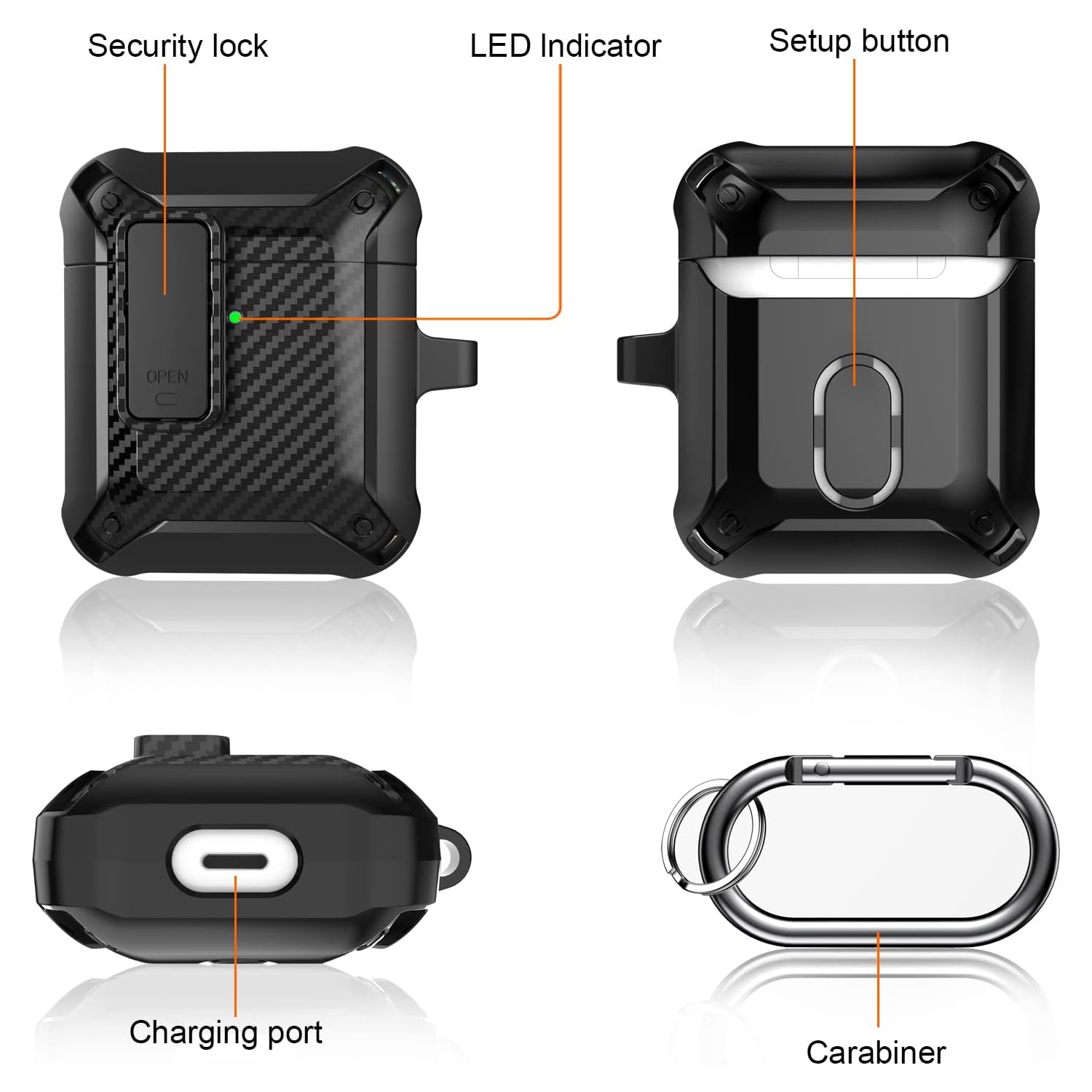 for AirPod Case, Cover for AirPods 2nd Generation Case with Lock, Case Cover for AirPod Case 1st Generation,