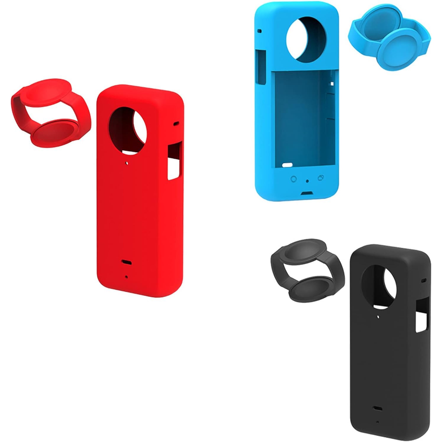 Étui en silicone/couvre-objectif pour boîtier de caméra d'action panoramique Insta360 X3, étui de protection X3