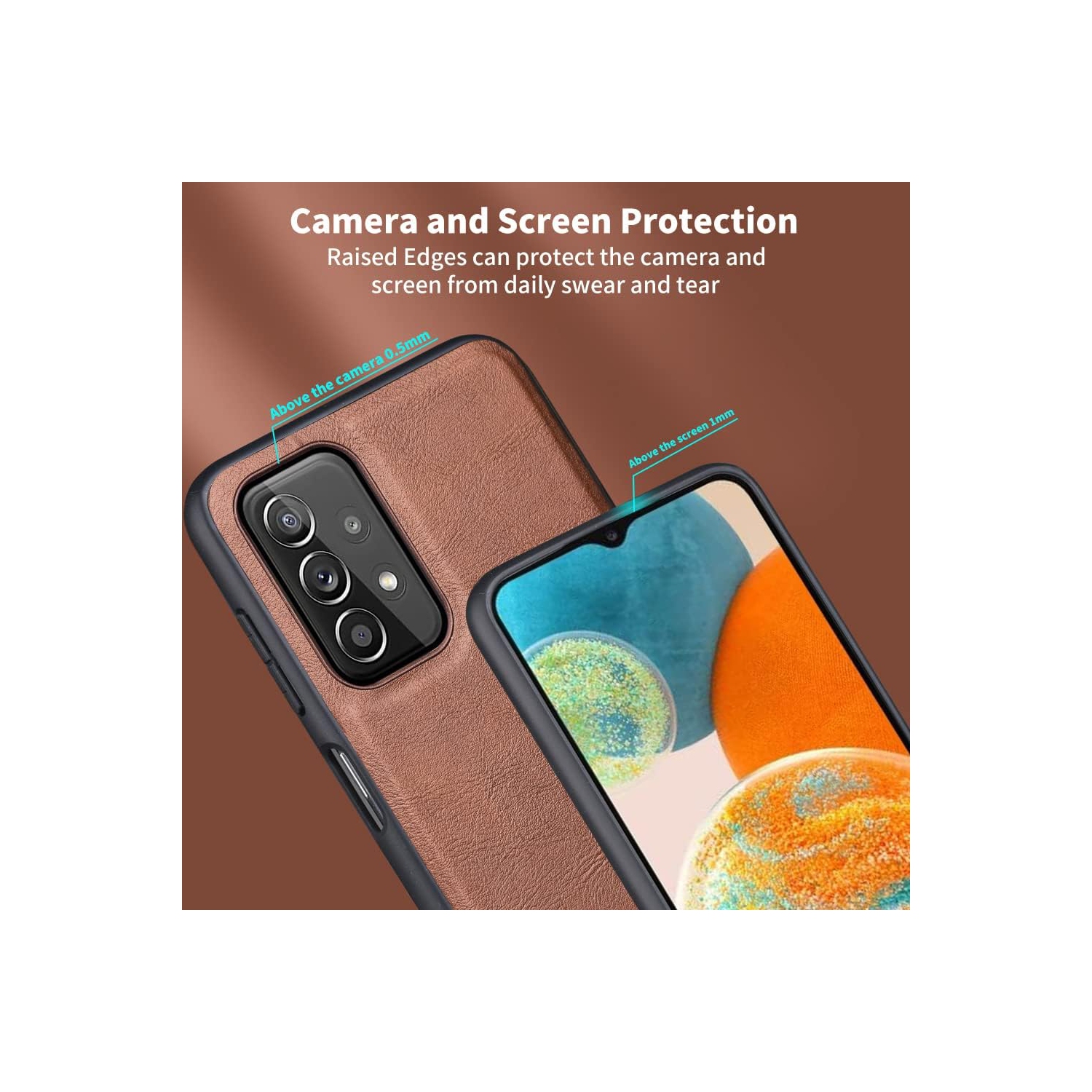 Samsung Galaxy A23 5G Case, Anti-Scratch Premium PU Leather Case Soft TPU Bumper Shockproof Protective Phone