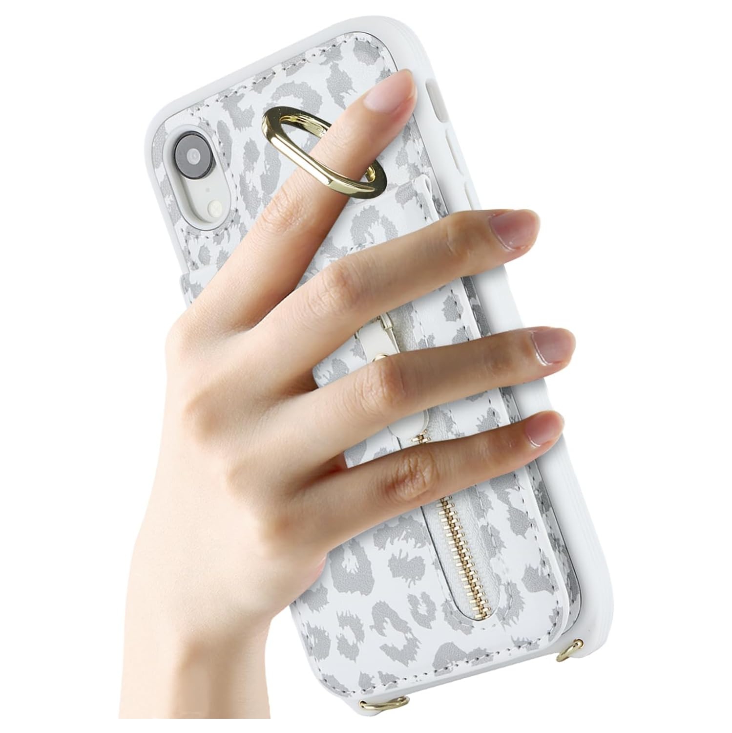 Étui iPhone XR pour femmes avec porte-carte, étui pour iPhone XR avec dragonne, étuis à bandoulière pour iPhone XR