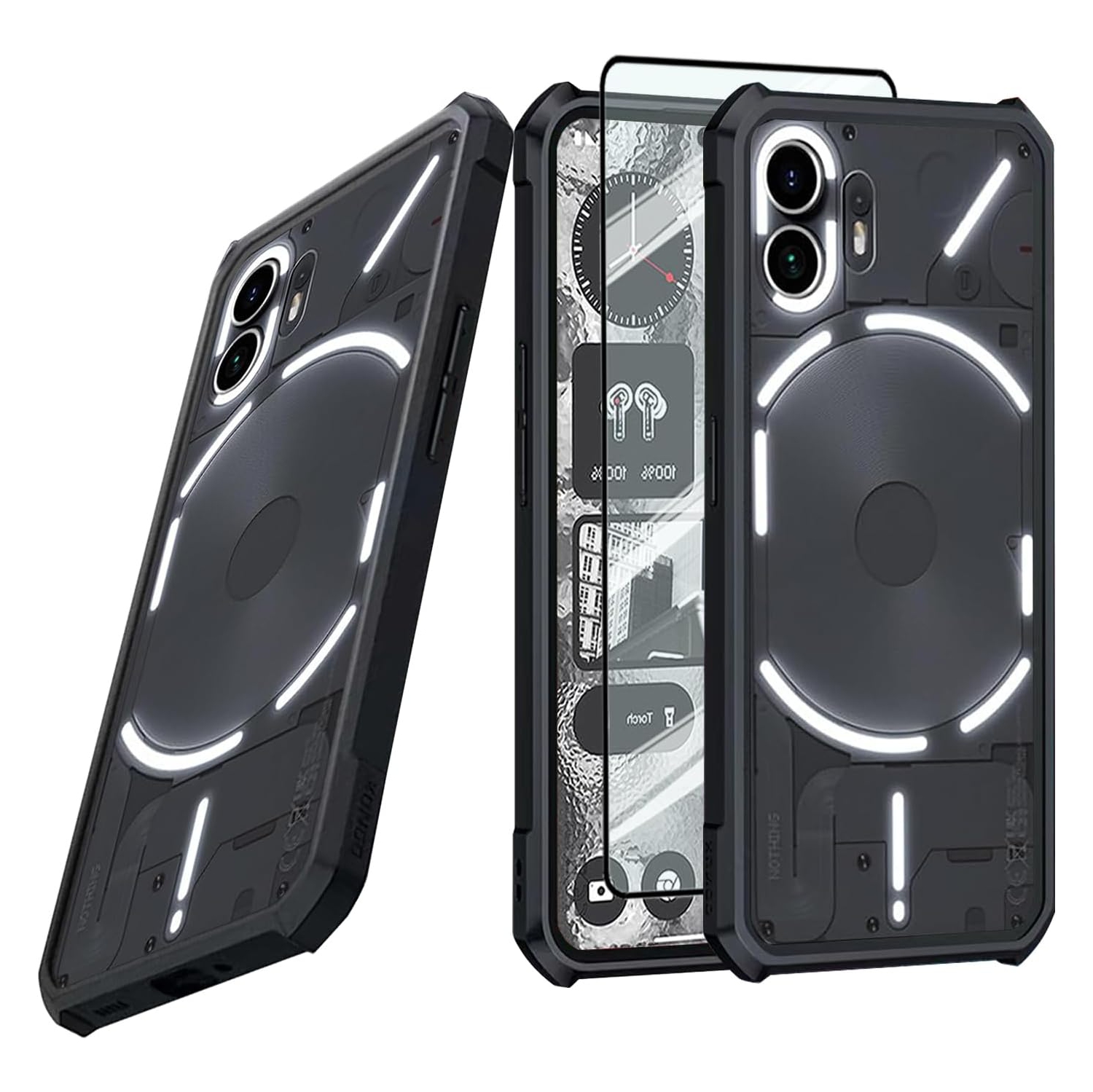 for Nothing Phone 2 Case Ultra-Thin Lightweight Cover Soft TPU Bumper + Acrylic Clear Back Military Grade