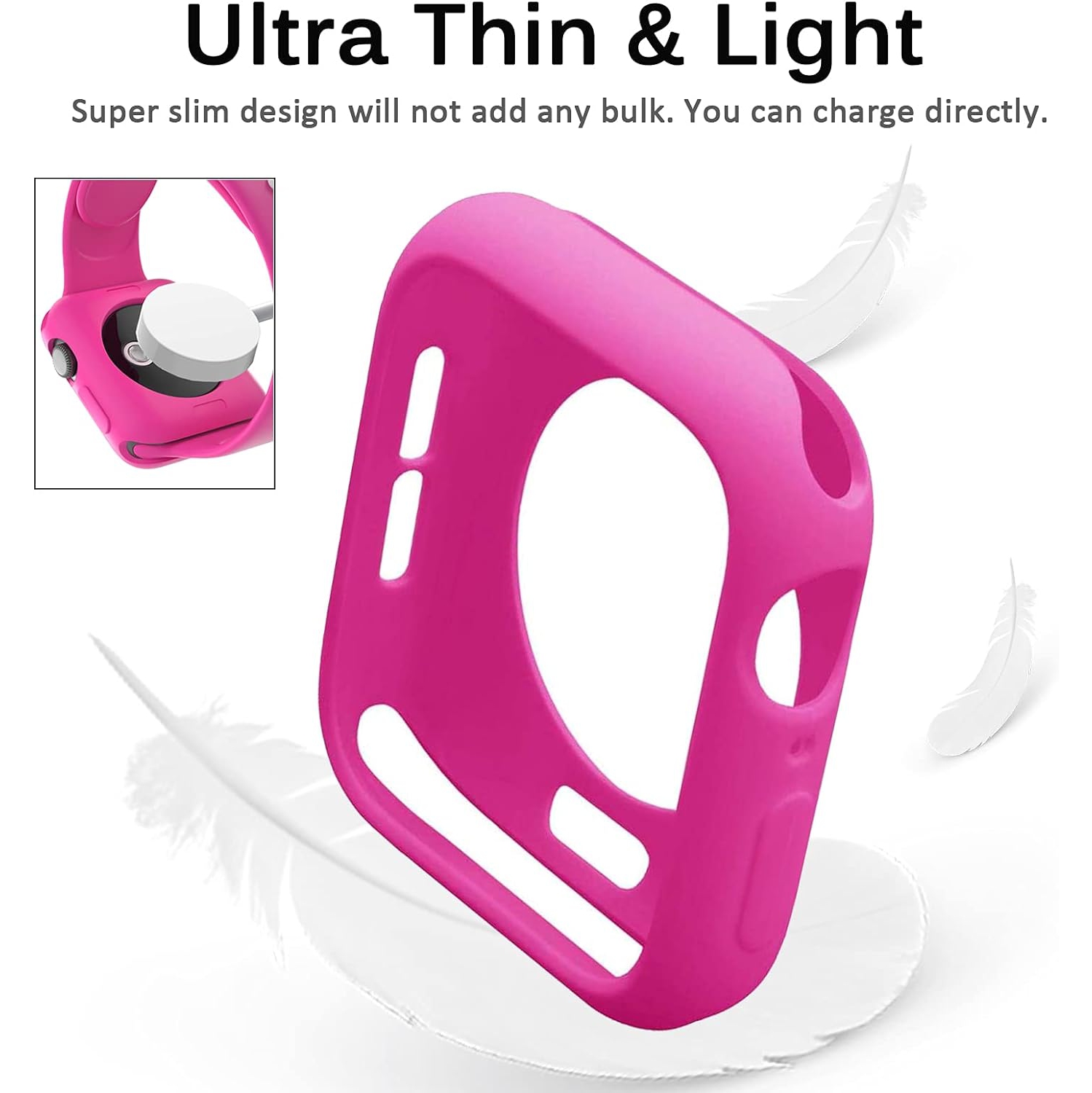 Compatible avec l'étui pour Apple Watch Series 4 5 6 SE2 se 40&nbsp;mm, étui protecteur en TPUR flexible et durable pour Apple