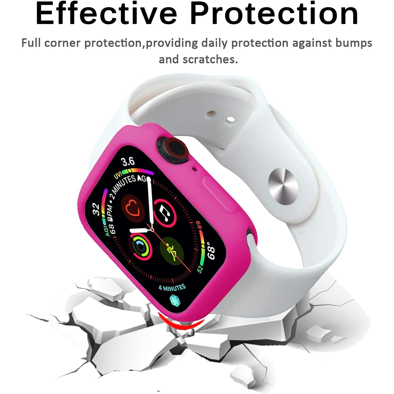 Compatible avec l'étui pour Apple Watch Series 4 5 6 SE2 se 40&nbsp;mm, étui protecteur en TPUR flexible et durable pour Apple