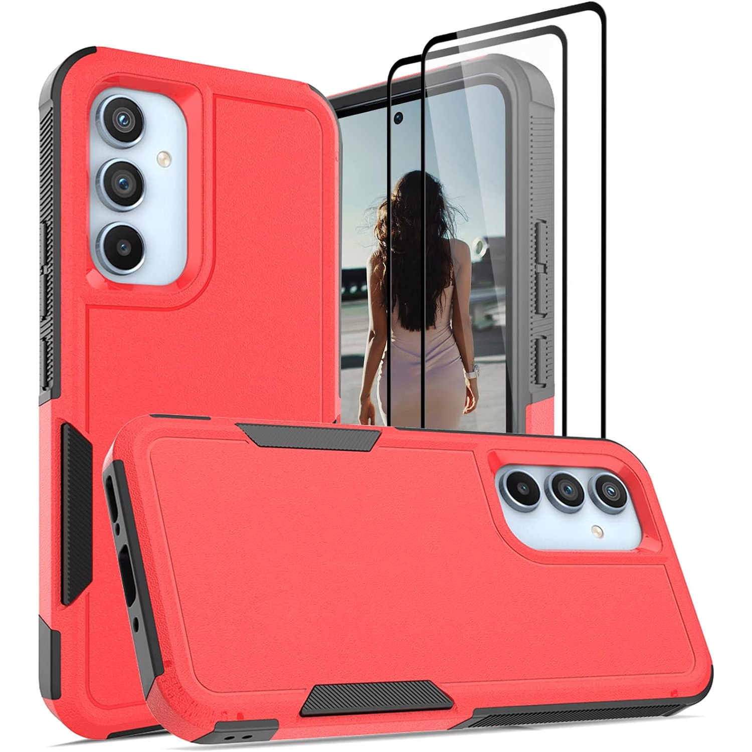 Étui pour Galaxy A54 et 2 de Samsung protecteur d'écran en verre, étui antichoc pour femmes Galaxy A54 5G