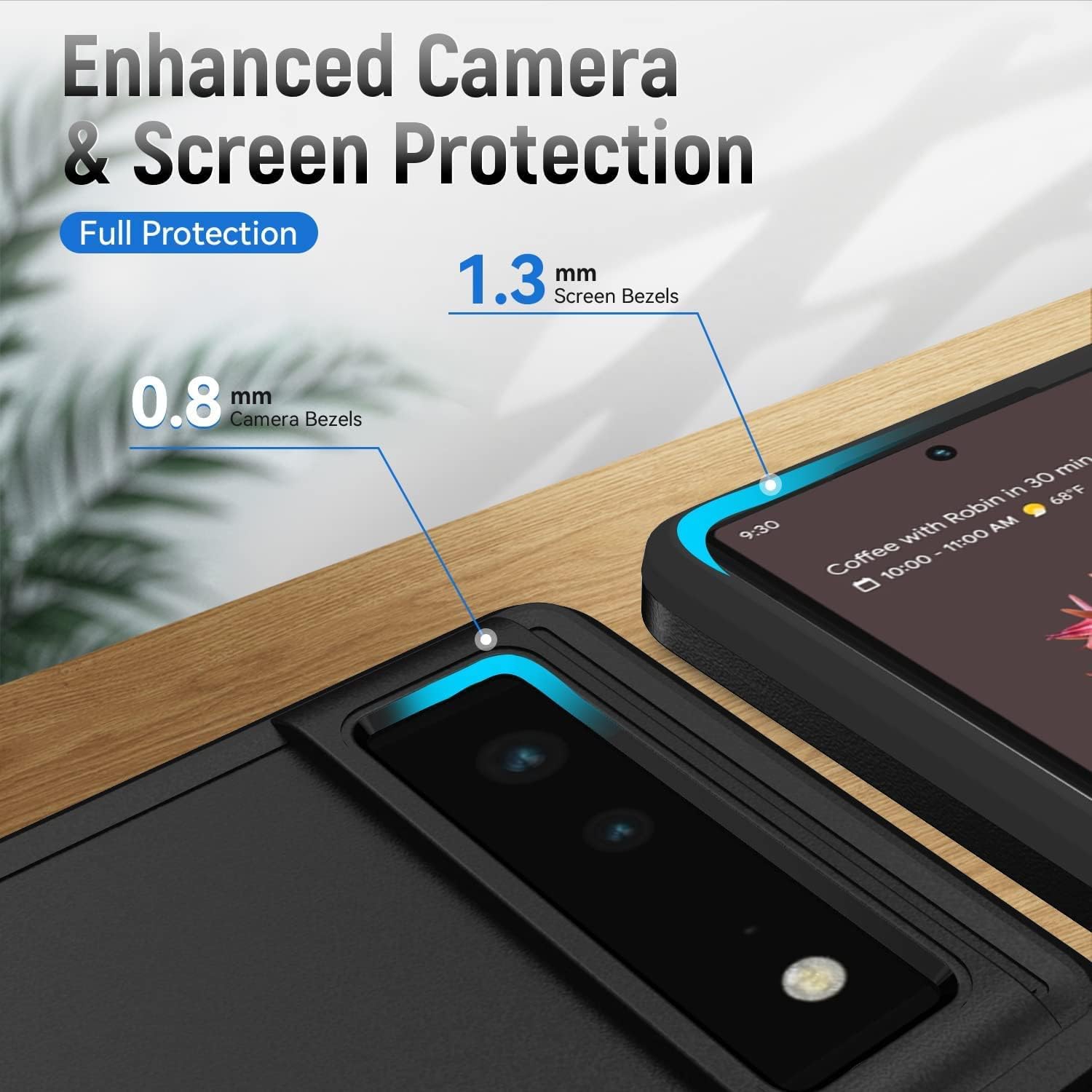 [Defender] Case for Google Pixel 6, Durable Hard [Shockproof] Heavy Duty Bumper Cover