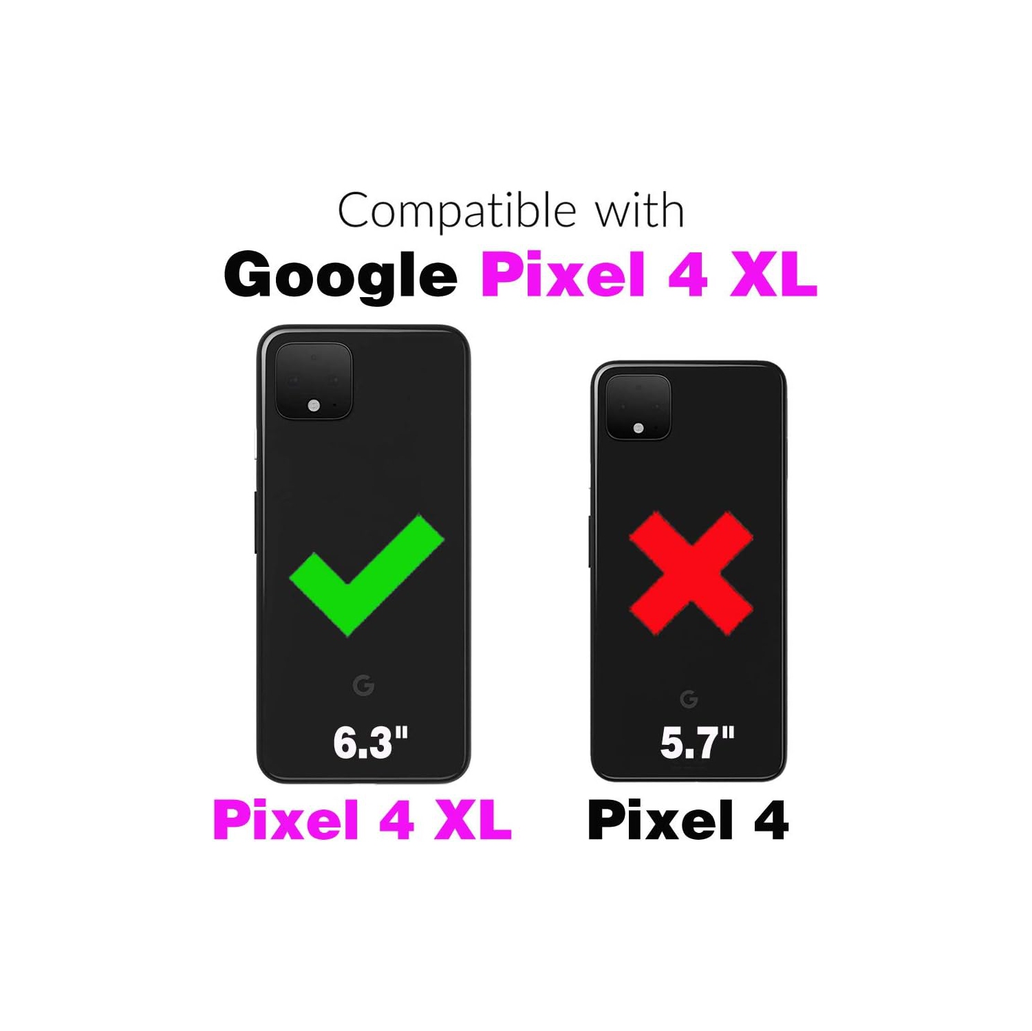 Phone Case for Google Pixel 4 XL Wallet Cell Cover with Tempered Glass Screen Protector and Marble Leather Flip