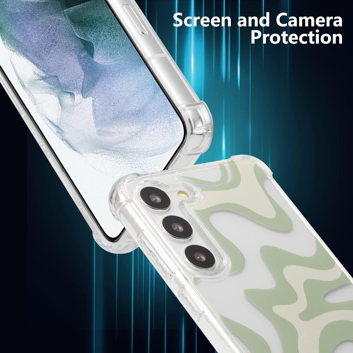 Étui pour Galaxy S23 plus de Samsung, étui mince transparent avec protection antichoc à 4 coins, TPUR souple