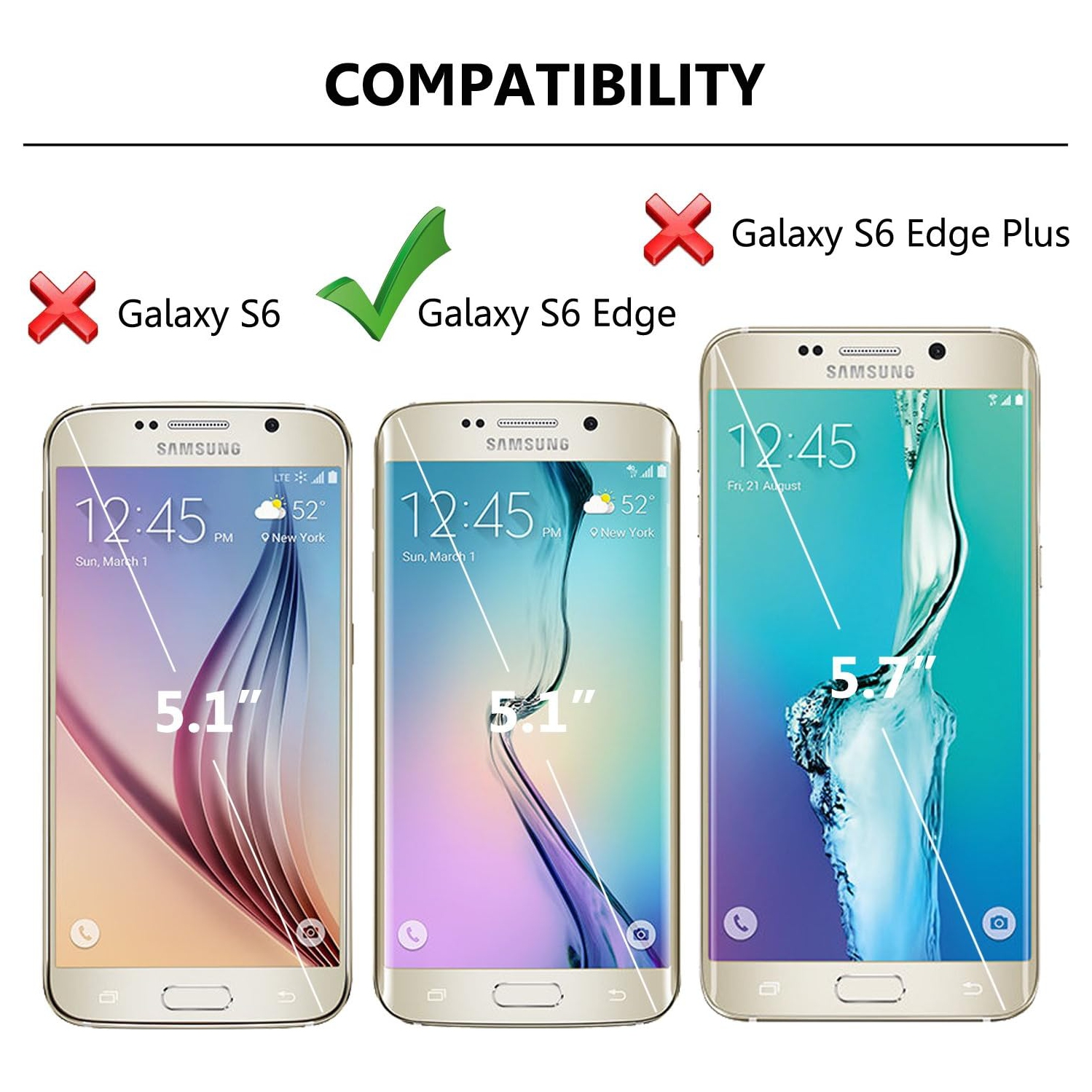 Étui pour Galaxy S6 Edge, étui rigide robuste et résistant aux chocs en caoutchouc hybride absorbant les égratignures Impact Defender