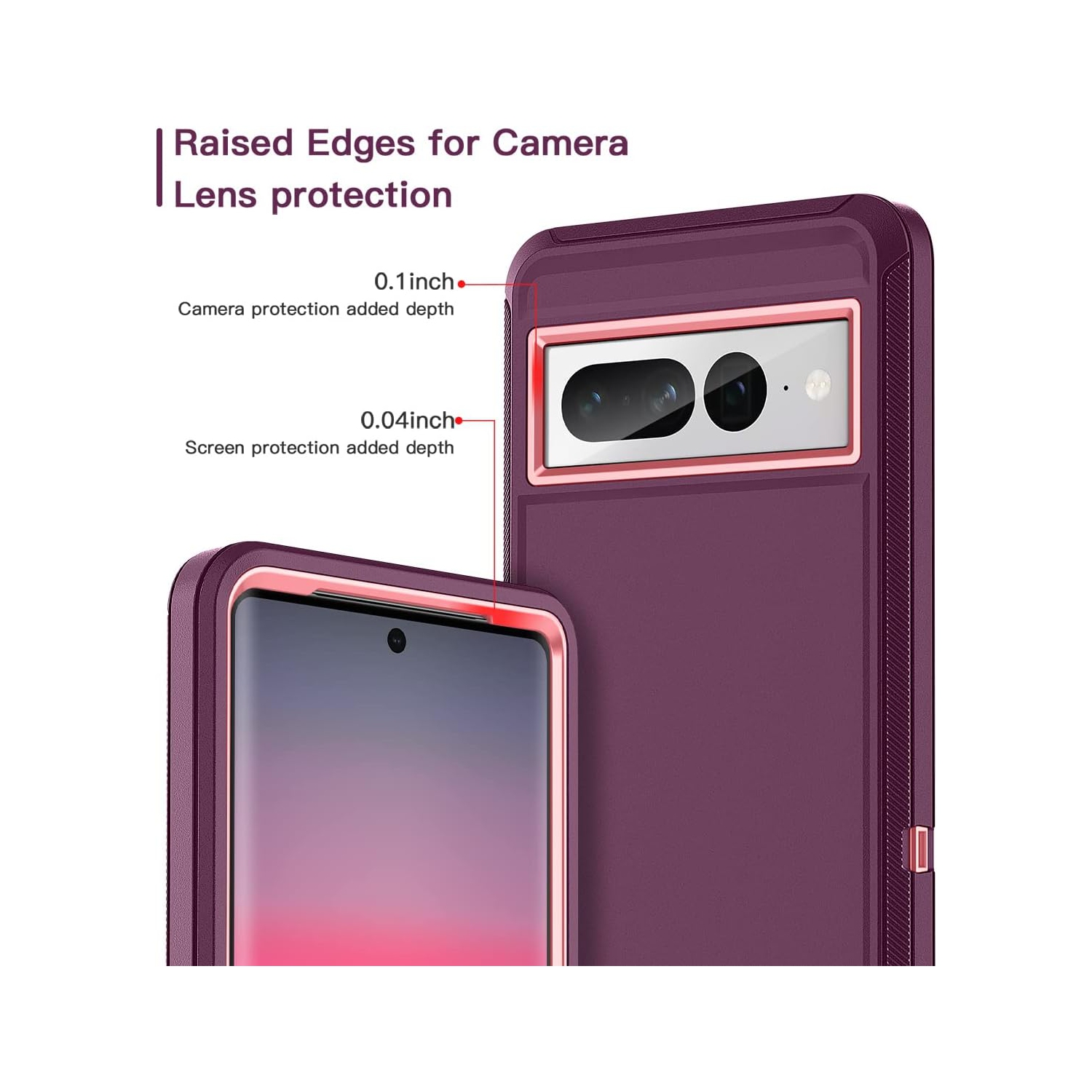 for Google Pixel 7 Pro Case Shockproof Dust/Drop Proof 3-Layer Full Body Protection [Without Screen Protector]