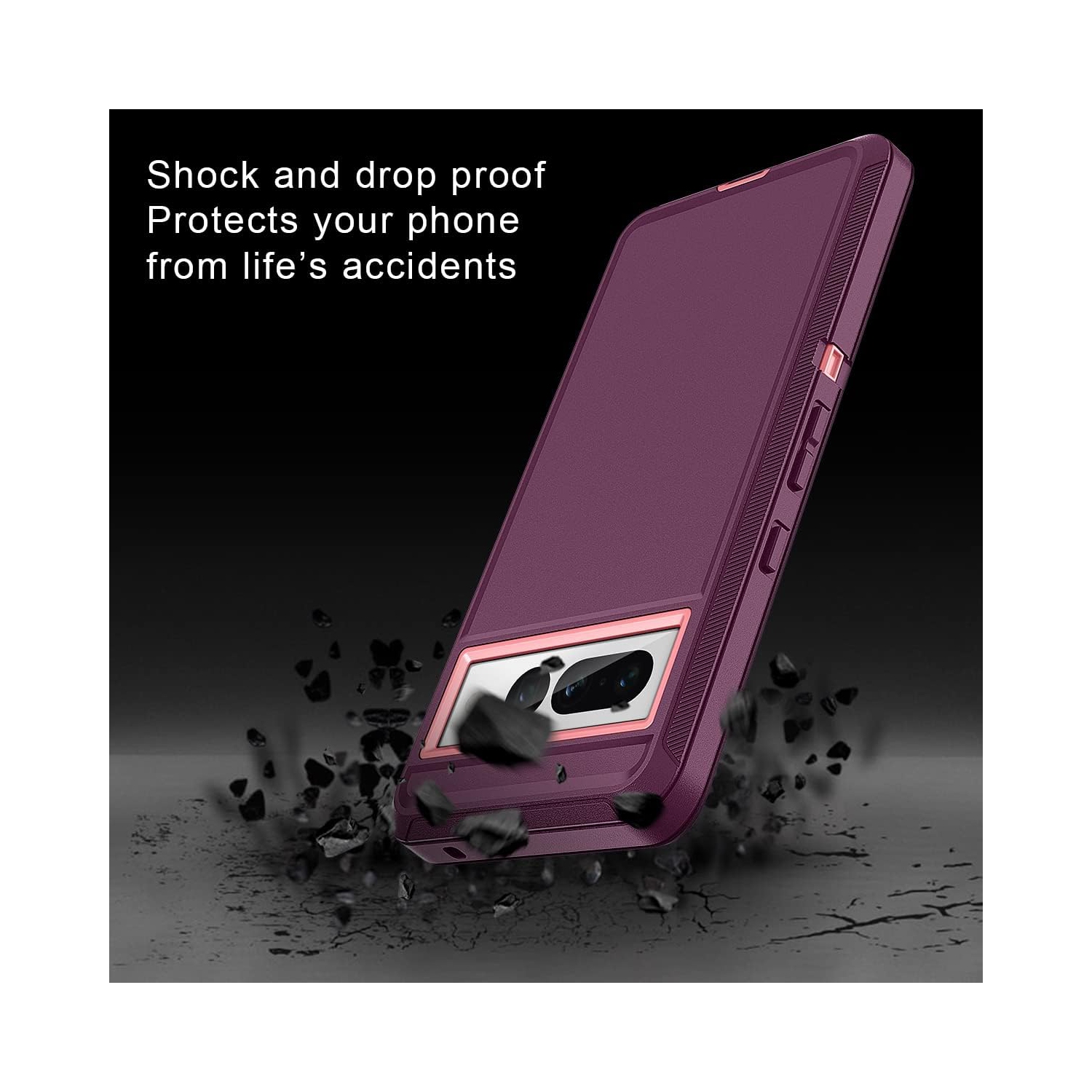 for Google Pixel 7 Pro Case Shockproof Dust/Drop Proof 3-Layer Full Body Protection [Without Screen Protector]