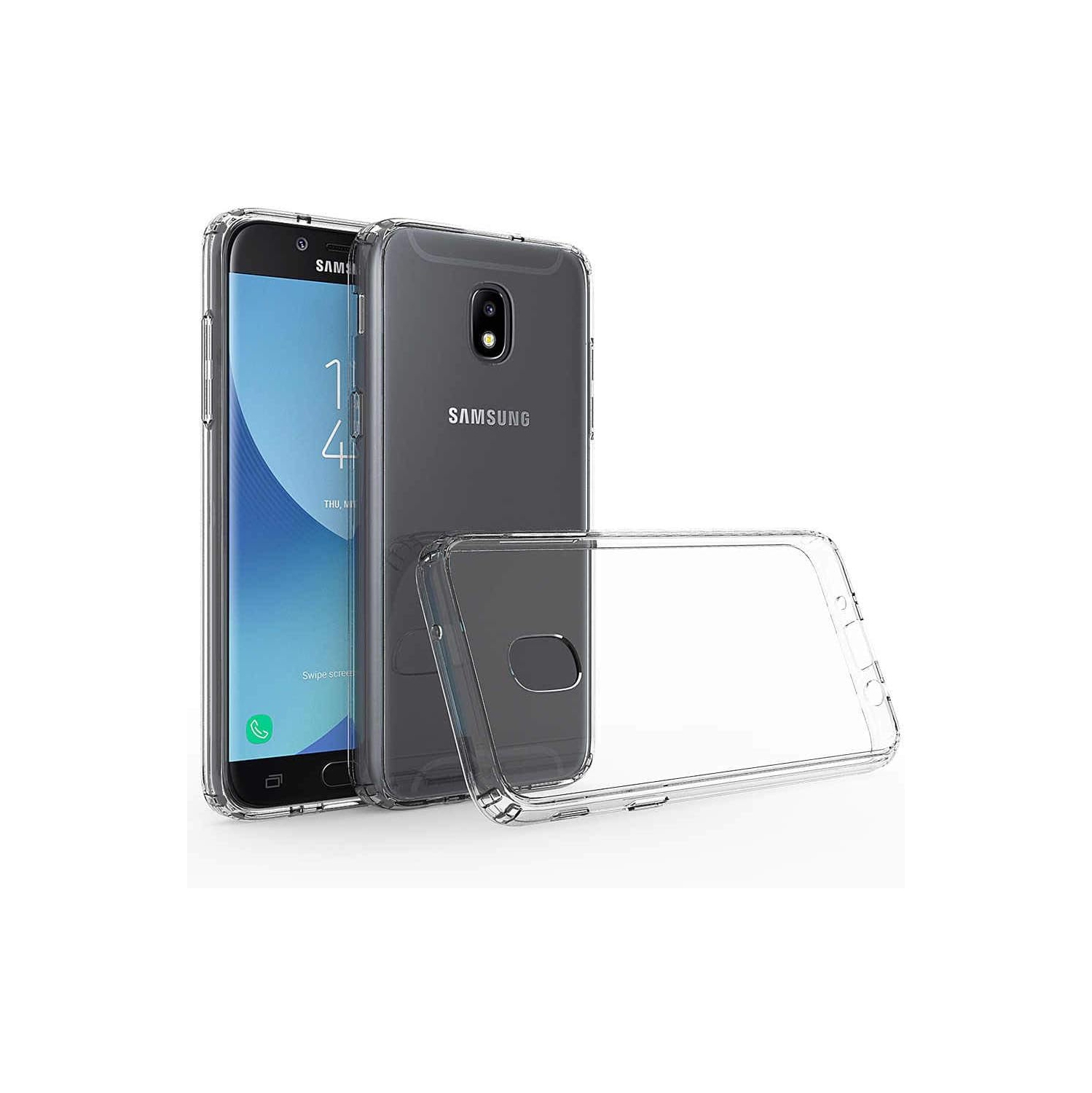 [Clear] Case for Samsung Galaxy J3 2018, Soft Slim Fit Shockproof TPU Lightweight Thin Transparent Cover