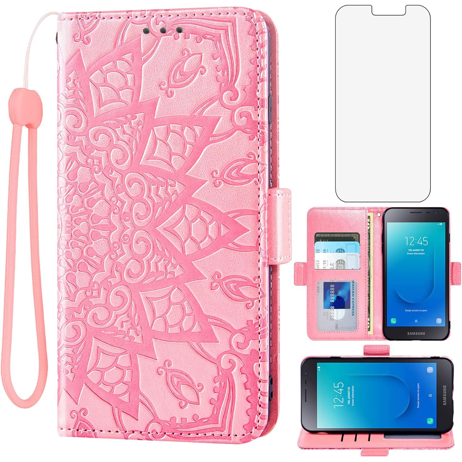 Phone Case for Samsung Galaxy J2 Pure J2 Core 2018 2020 J 2 Dash 2J Shine 2019 Wallet Cover with Screen