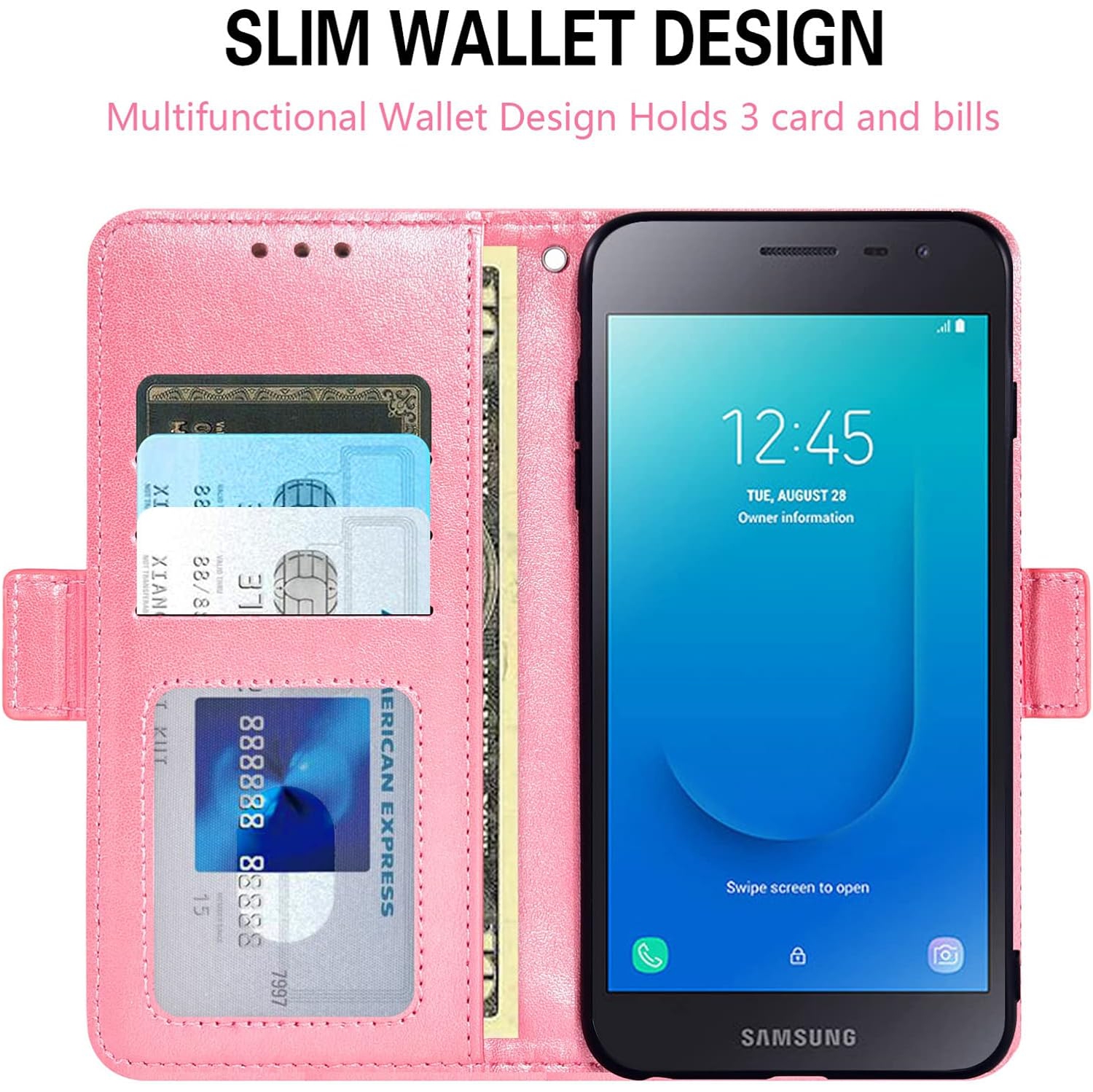 Phone Case for Samsung Galaxy J2 Pure J2 Core 2018 2020 J 2 Dash 2J Shine 2019 Wallet Cover with Screen