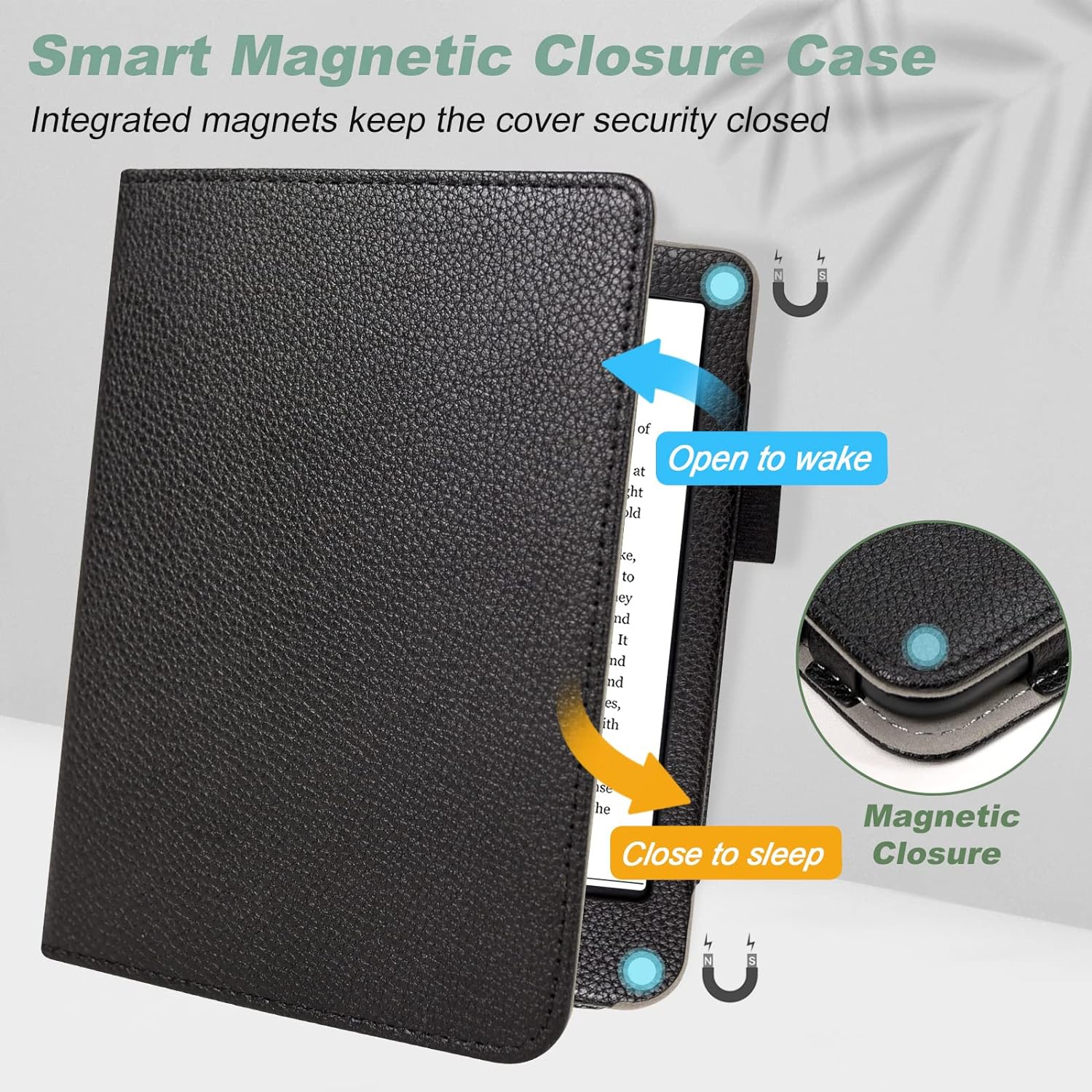 Case for Kobo Clara 2E 6" 2022 Release, Hands-Free Stand Lightweight Folio Premium PU Leather Protective Cover