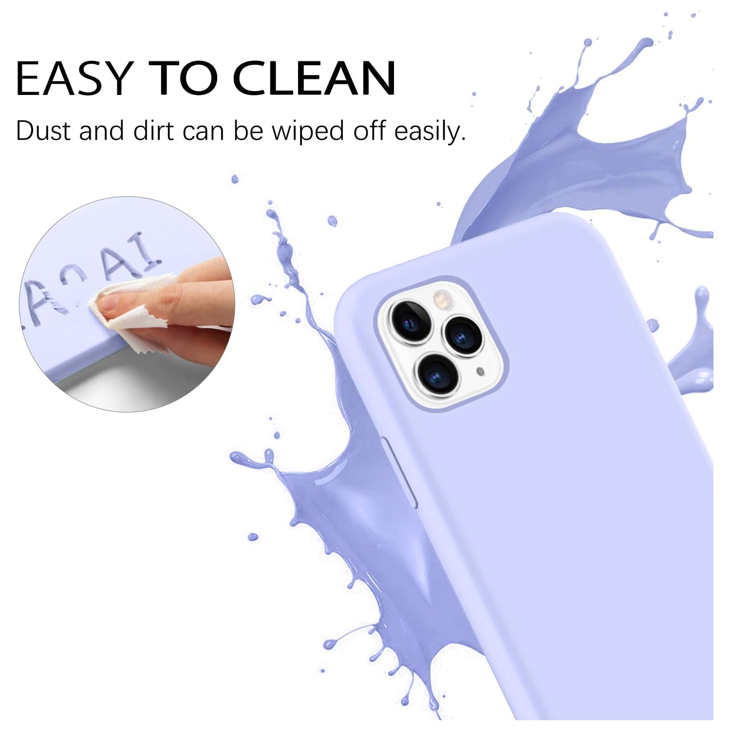 iPhone 11 Pro Case, Liquid Silicone Soft Gel Rubber Slim Fit Cover with Microfiber Cloth Lining Cushion