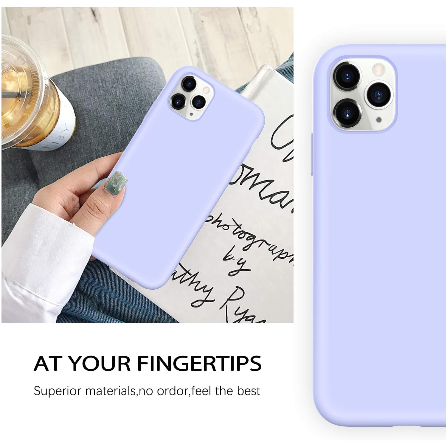 iPhone 11 Pro Case, Liquid Silicone Soft Gel Rubber Slim Fit Cover with Microfiber Cloth Lining Cushion