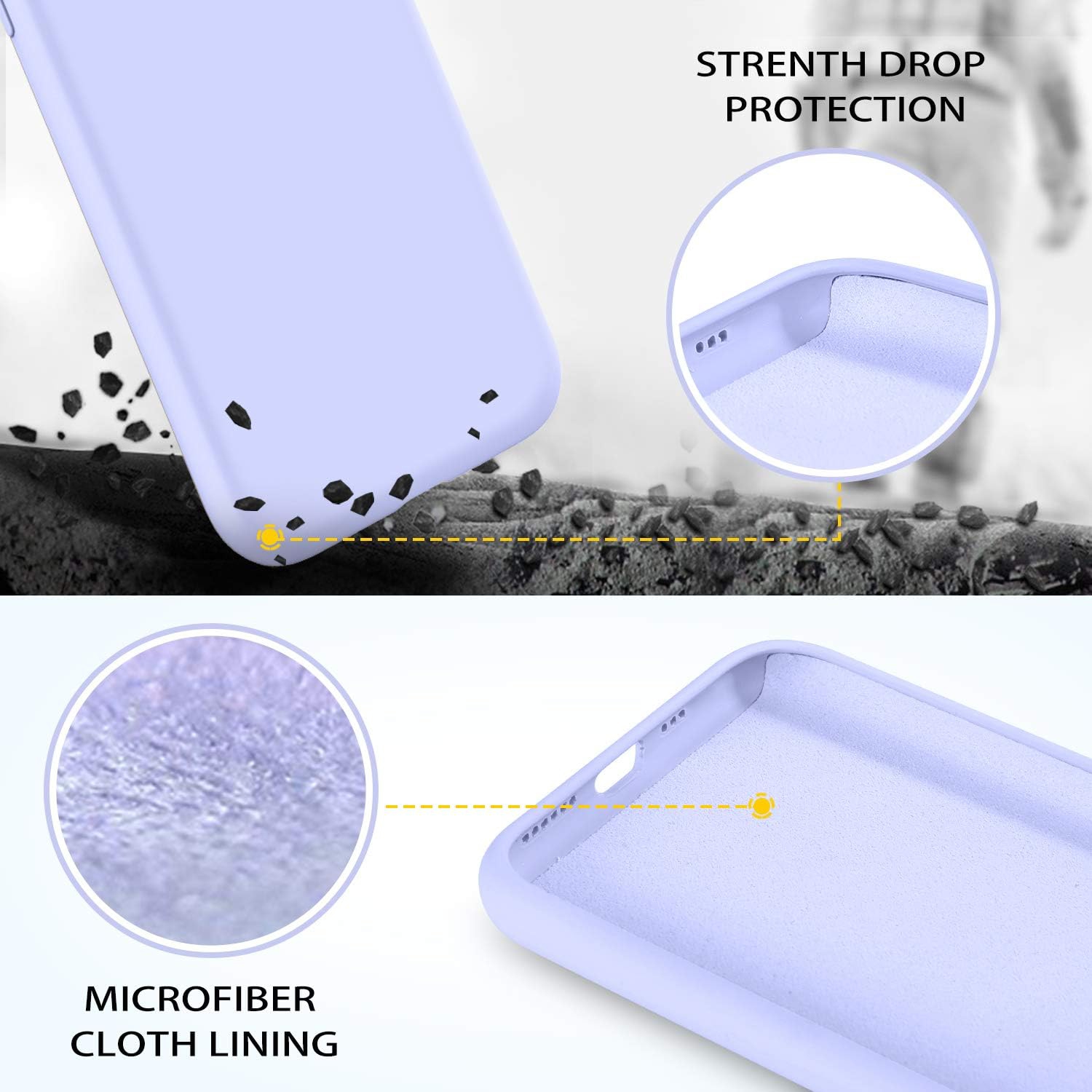 iPhone 11 Pro Case, Liquid Silicone Soft Gel Rubber Slim Fit Cover with Microfiber Cloth Lining Cushion