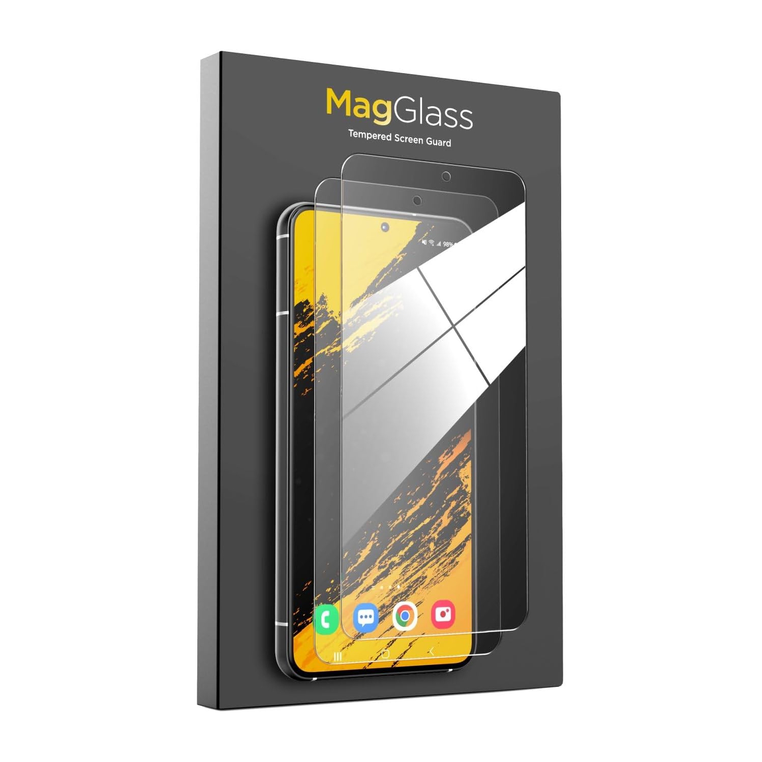 (Compatible avec capteur d'empreintes digitales) Protecteur d'écran pour Galaxy S23 FE de Samsung - verre trempé compatible avec les étuis (2023