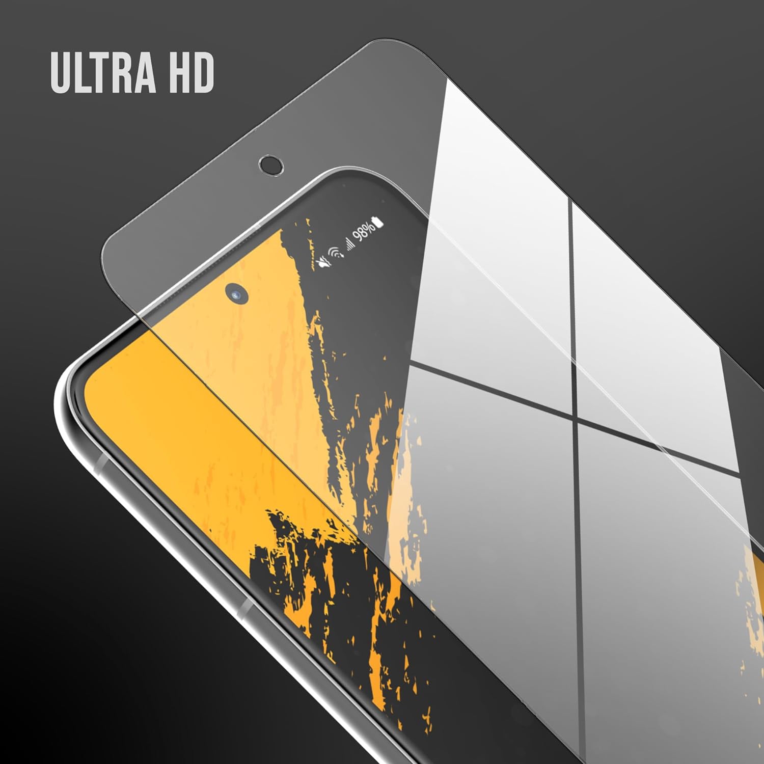 (Compatible avec capteur d'empreintes digitales) Protecteur d'écran pour Galaxy S23 FE de Samsung - verre trempé compatible avec les étuis (2023