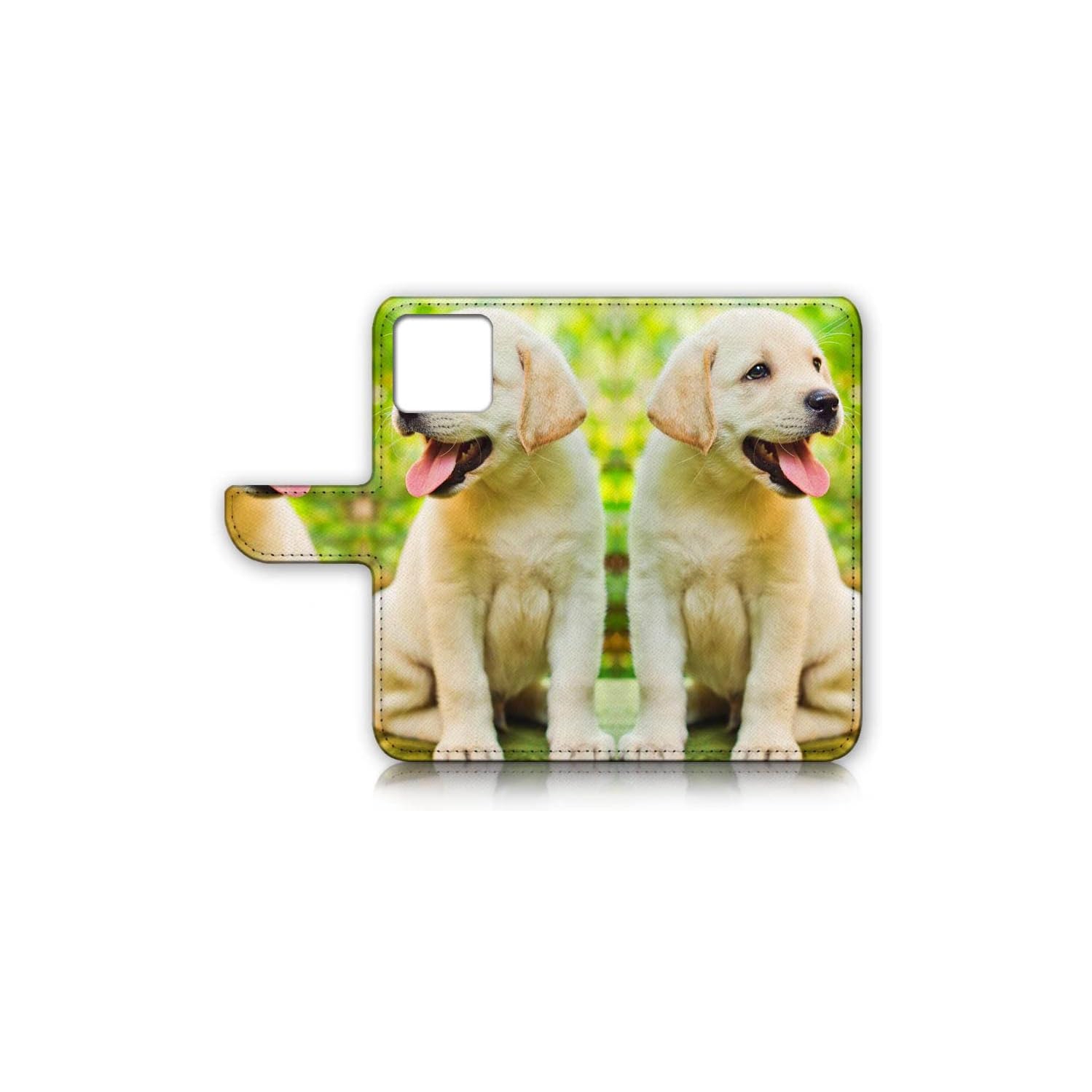 for iPhone 11, Art Designed Flip Wallet Style Phone Case Cover Cat Dog Puppy Kitten Full Body Protection AD005