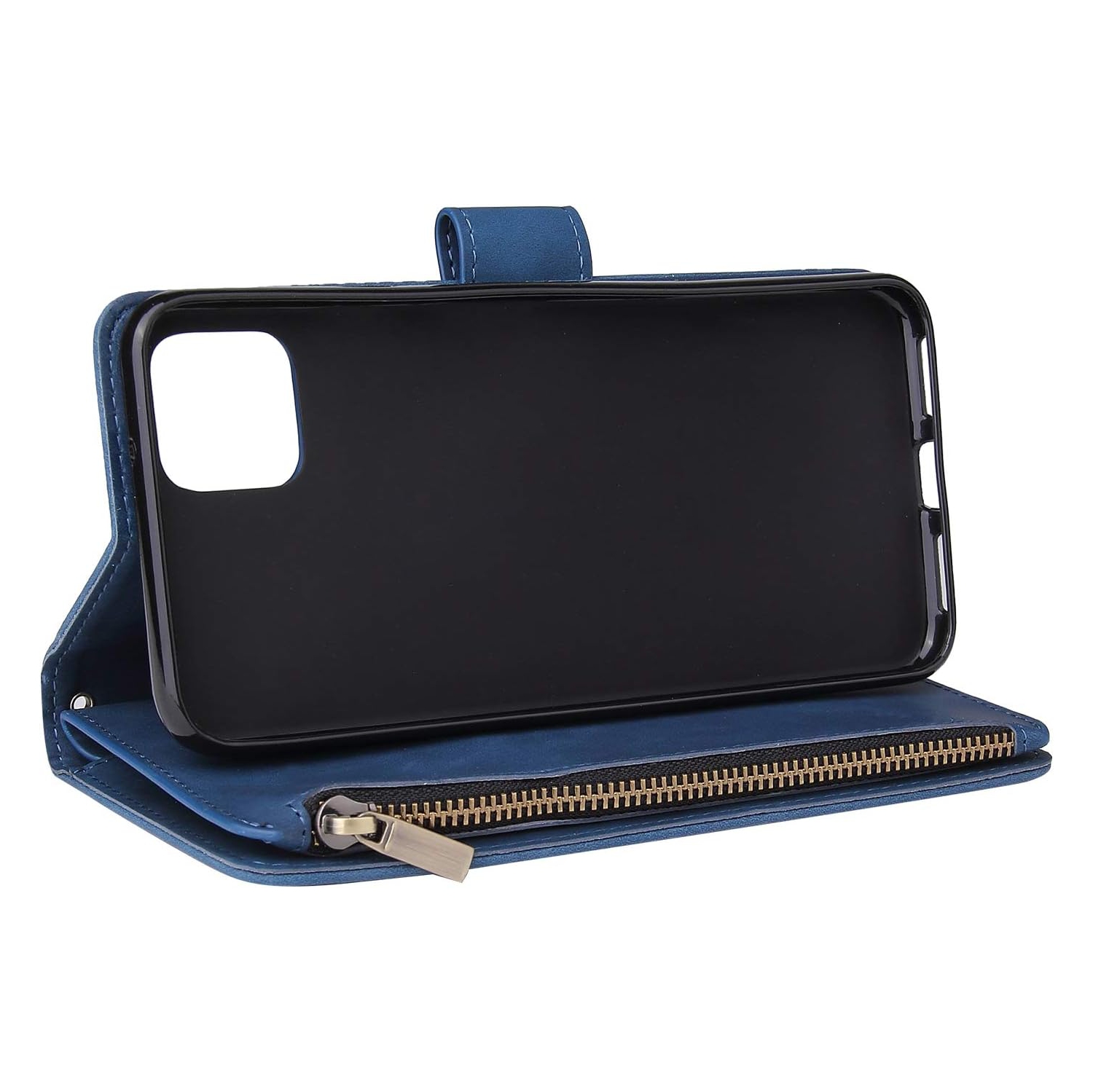 Compatible avec l'étui portefeuille en verre trempé et le porte-carte en cuir à rabat pour Pixel 4 de Google