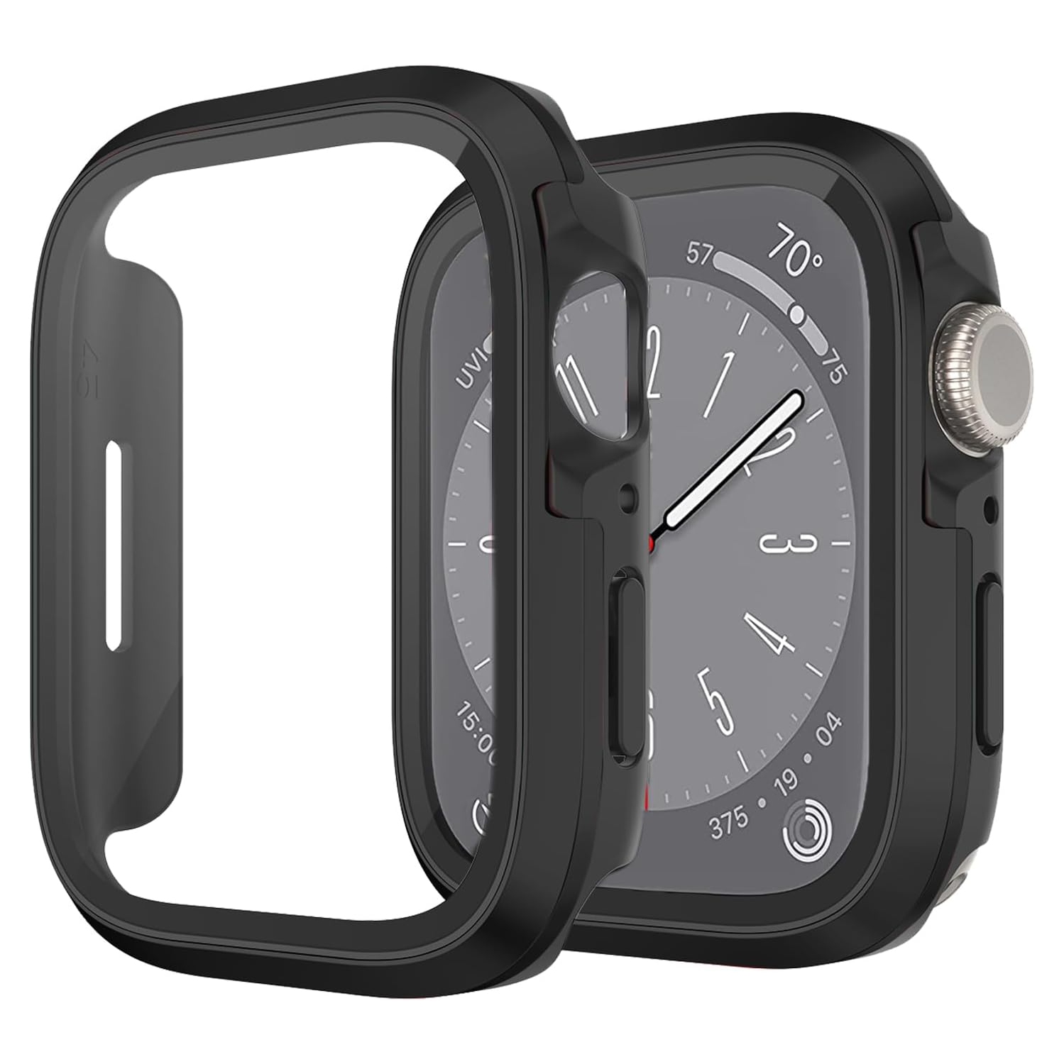 Compatible avec l'étui 41&nbsp;mm pour Apple Watch Series 8/7 avec protecteur d'écran|verre trempé ultramince antirayure
