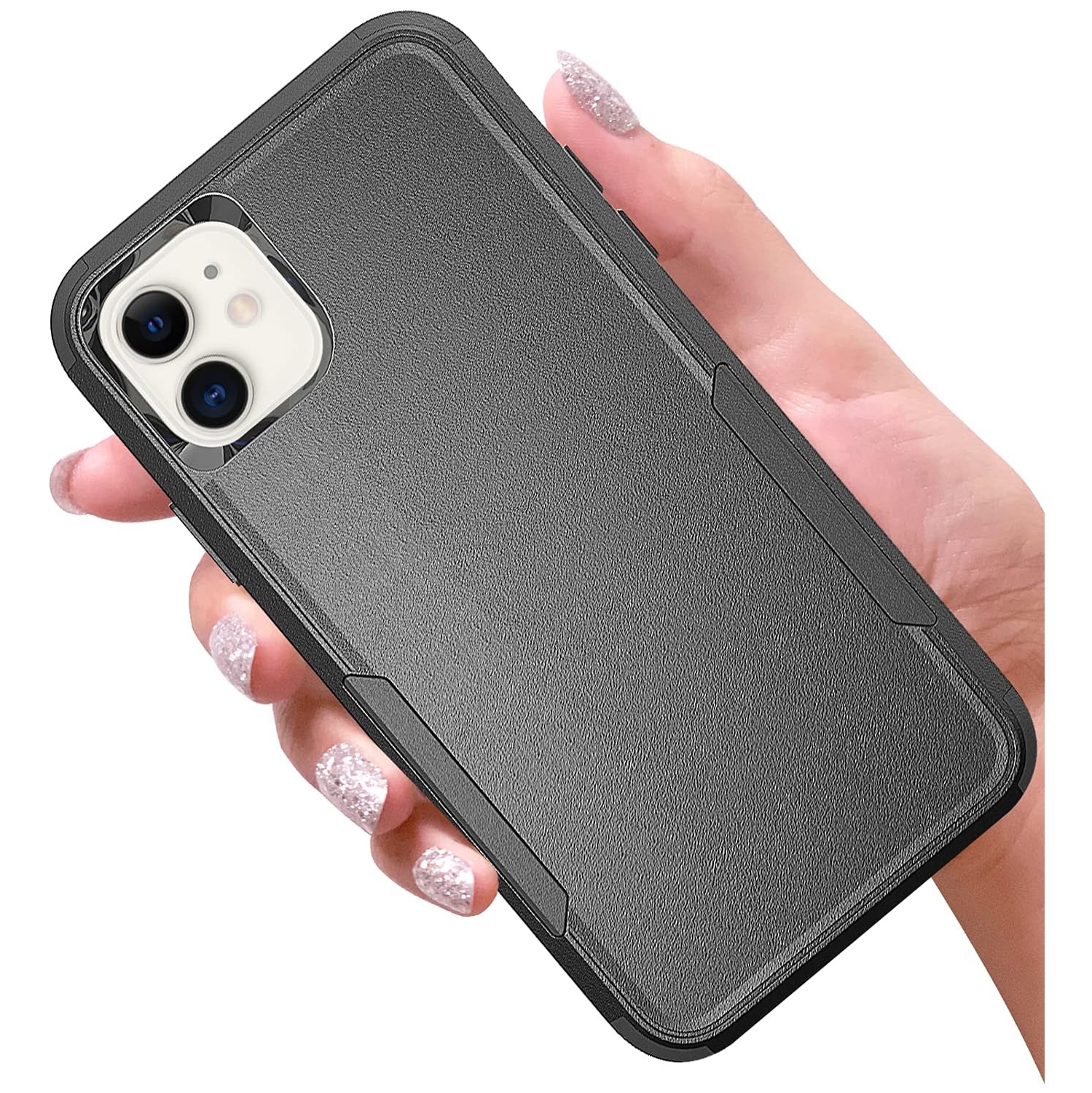iPhone 11 Case， Soft TPU and Hard PC 3 in 1 Three-Proof Phone Case,Simple and Stylish Shockprooof Heavy Duty Armor