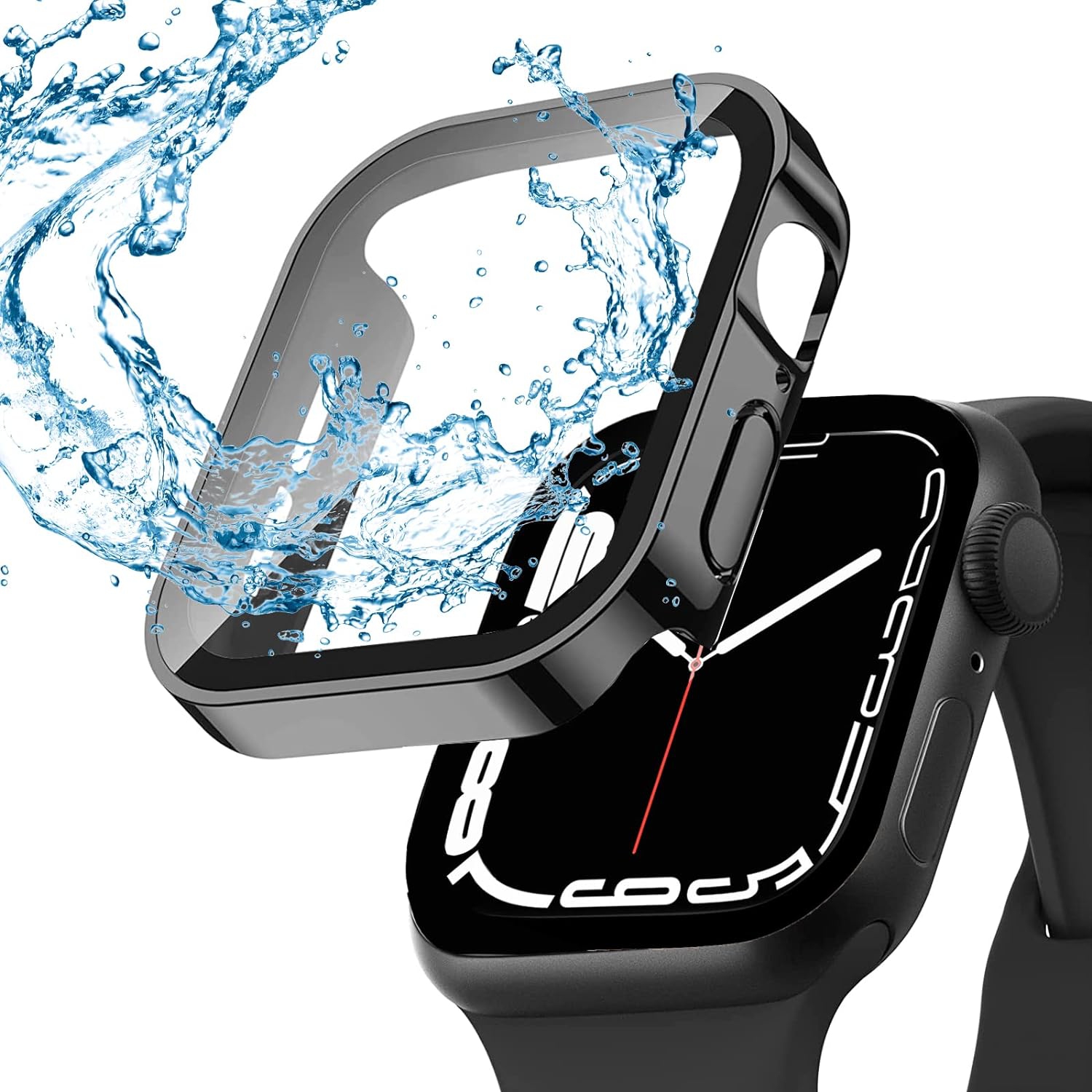 Compatible Apple Watch Series 8 Series 7 41mm Case with Screen Protector, Ultra-Thin Plated Hard PC Bumper Full