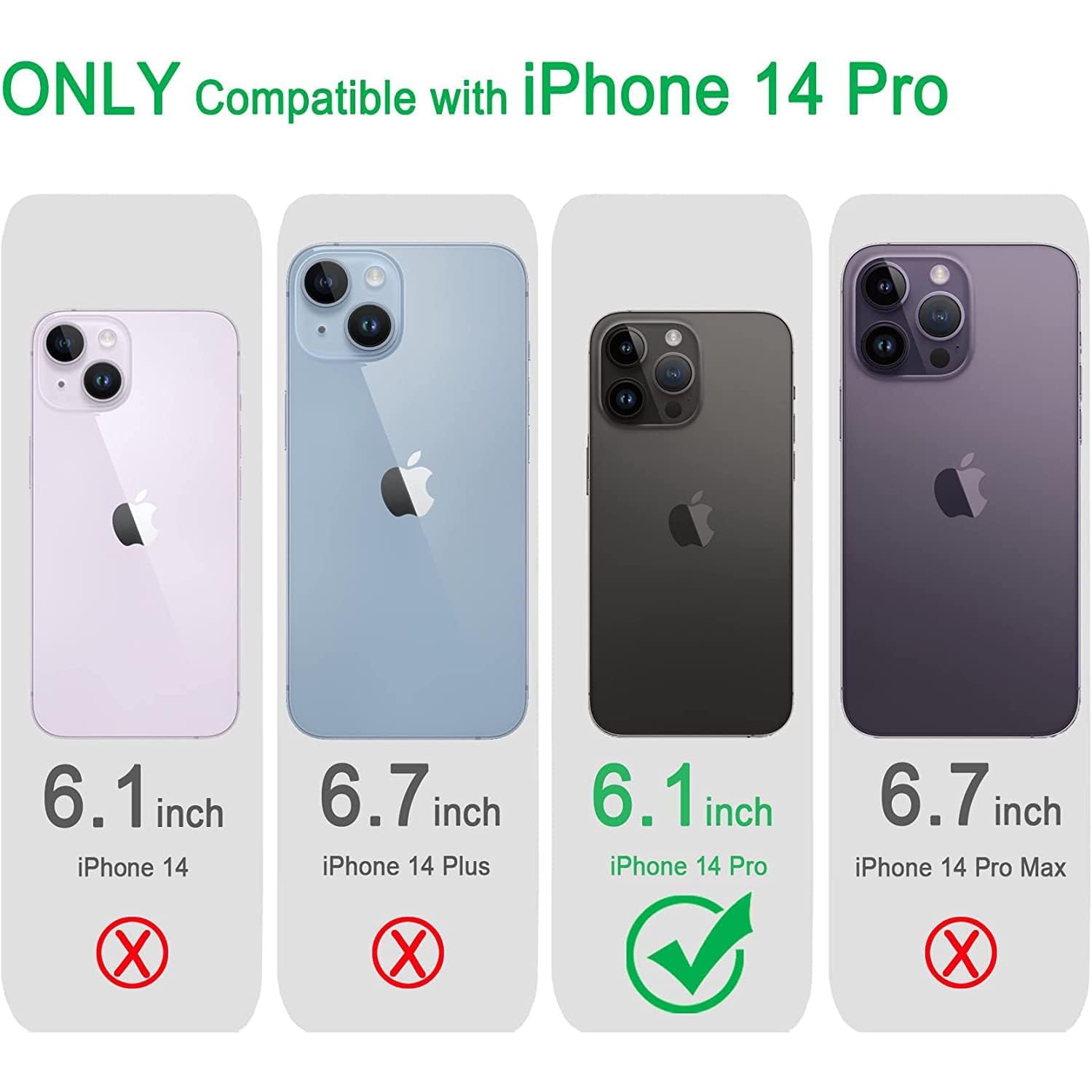 for iPhone 14 Pro Square Case Compatible with MagSafe,Full Protection Magnetic Glitter Case with Camera Lens