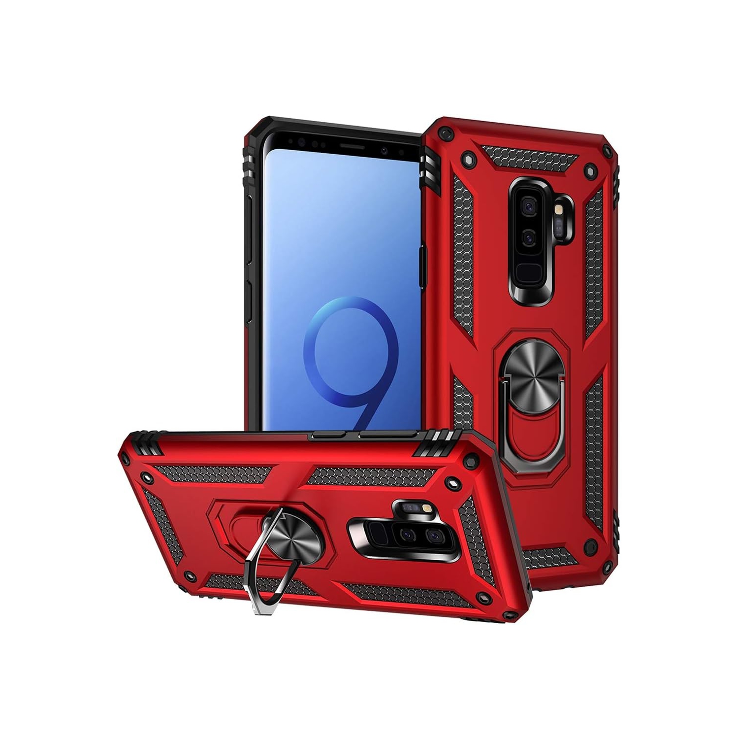 Galaxy S9 Plus Case/Samsung S9+ Plus Phone Case, [Military Grade] [Metal Ring][Magnetic Support] Defender Heavy