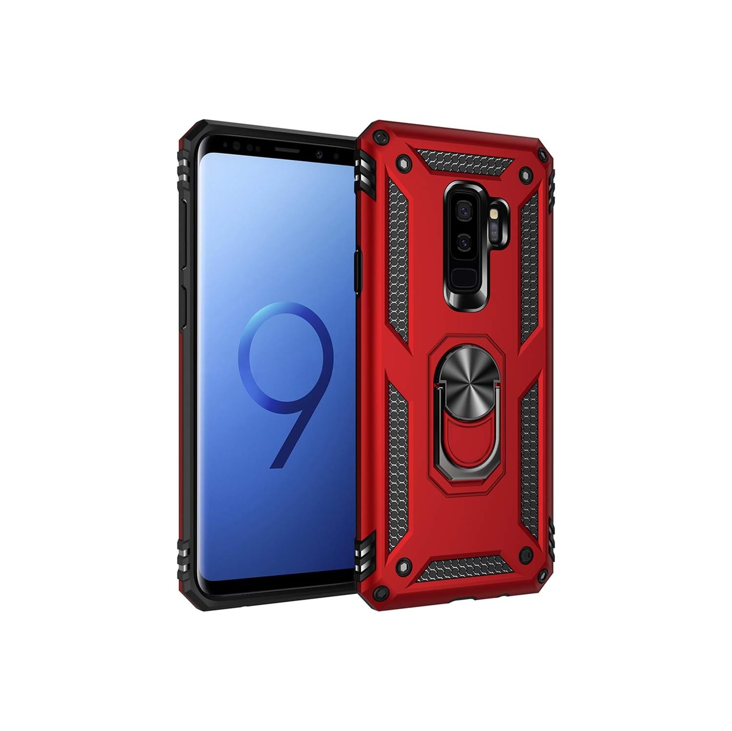 Galaxy S9 Plus Case/Samsung S9+ Plus Phone Case, [Military Grade] [Metal Ring][Magnetic Support] Defender Heavy