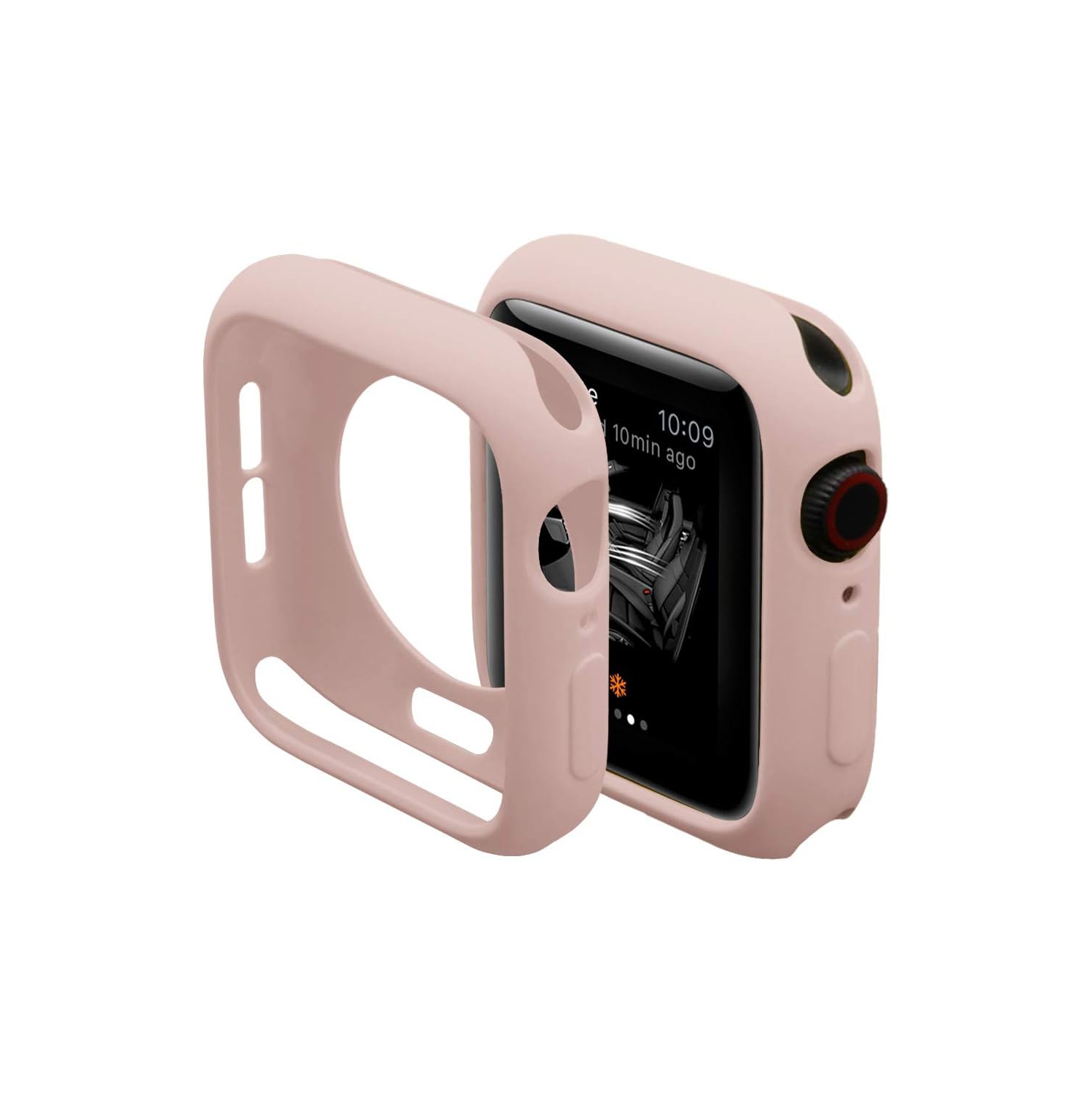 Protecteur antichoc en TPUR ultra mince pour Apple Watch Series se 6/5/4, 44&nbsp;mm rose sable