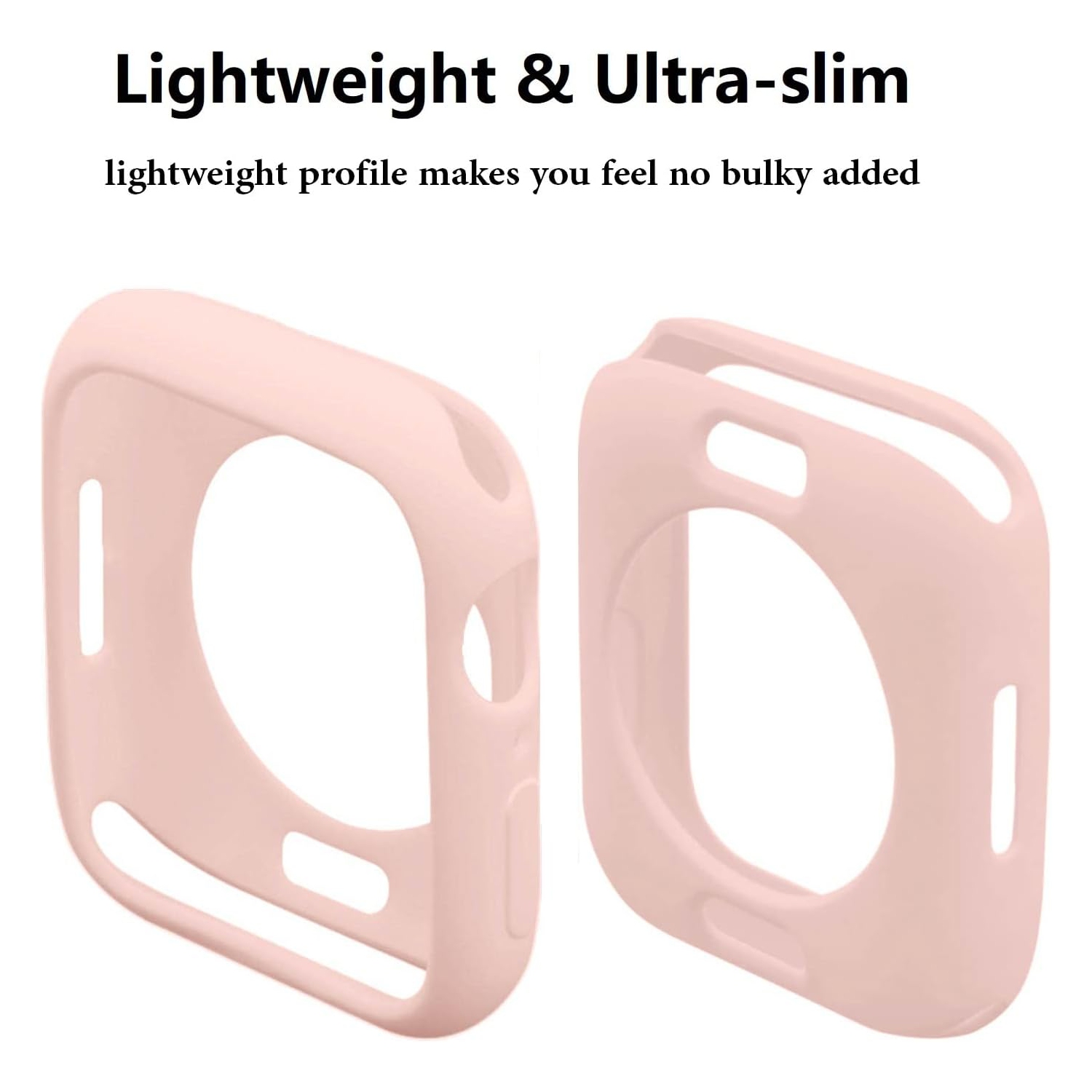 Protecteur antichoc en TPUR ultra mince pour Apple Watch Series se 6/5/4, 44 mm rose sable