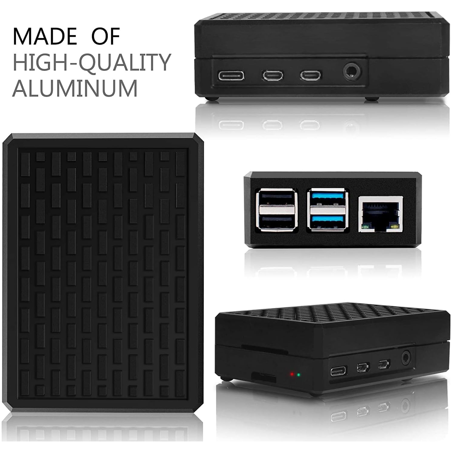 Boîtier en aluminium Raspberry pi 4, boîtier en métal Raspberry pi 4 modèle B, boîtier blindé en alliage pi 4 avec colonne de refroidissement