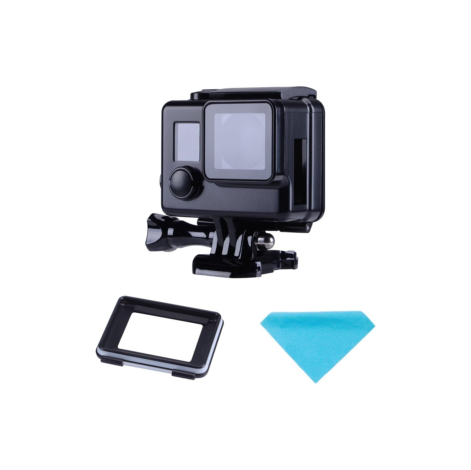 Protective case Black Charging case Wire Connectable Skeleton Protective Side Open Housing case for GoPro Hero 4