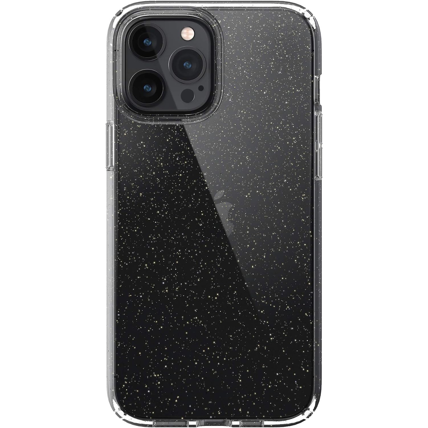 Products Presidio Perfect-Clear + Glitter iPhone 12 Pro Max Case, Clear with Gold Glitter/Clear