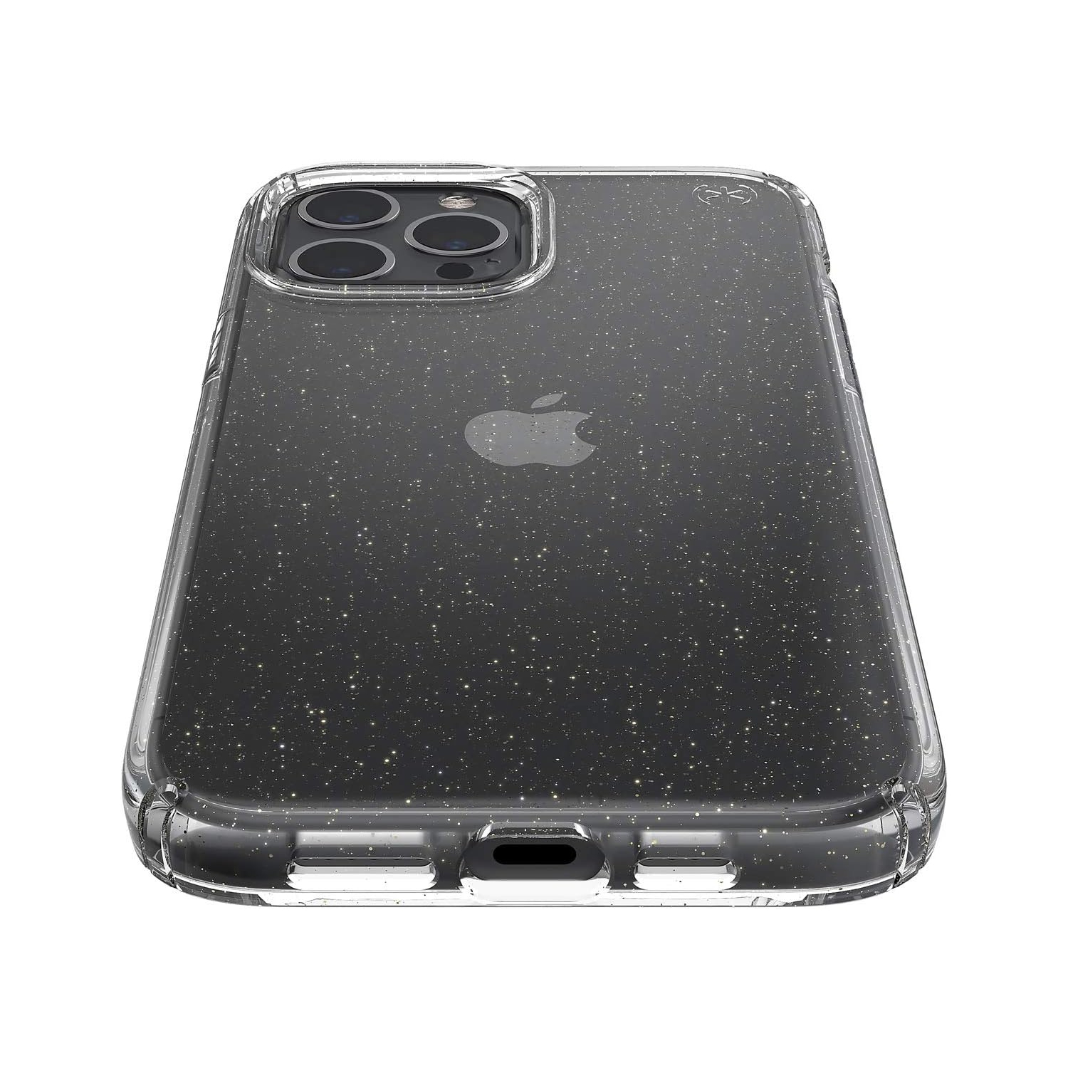 Products Presidio Perfect-Clear + Glitter iPhone 12 Pro Max Case, Clear with Gold Glitter/Clear