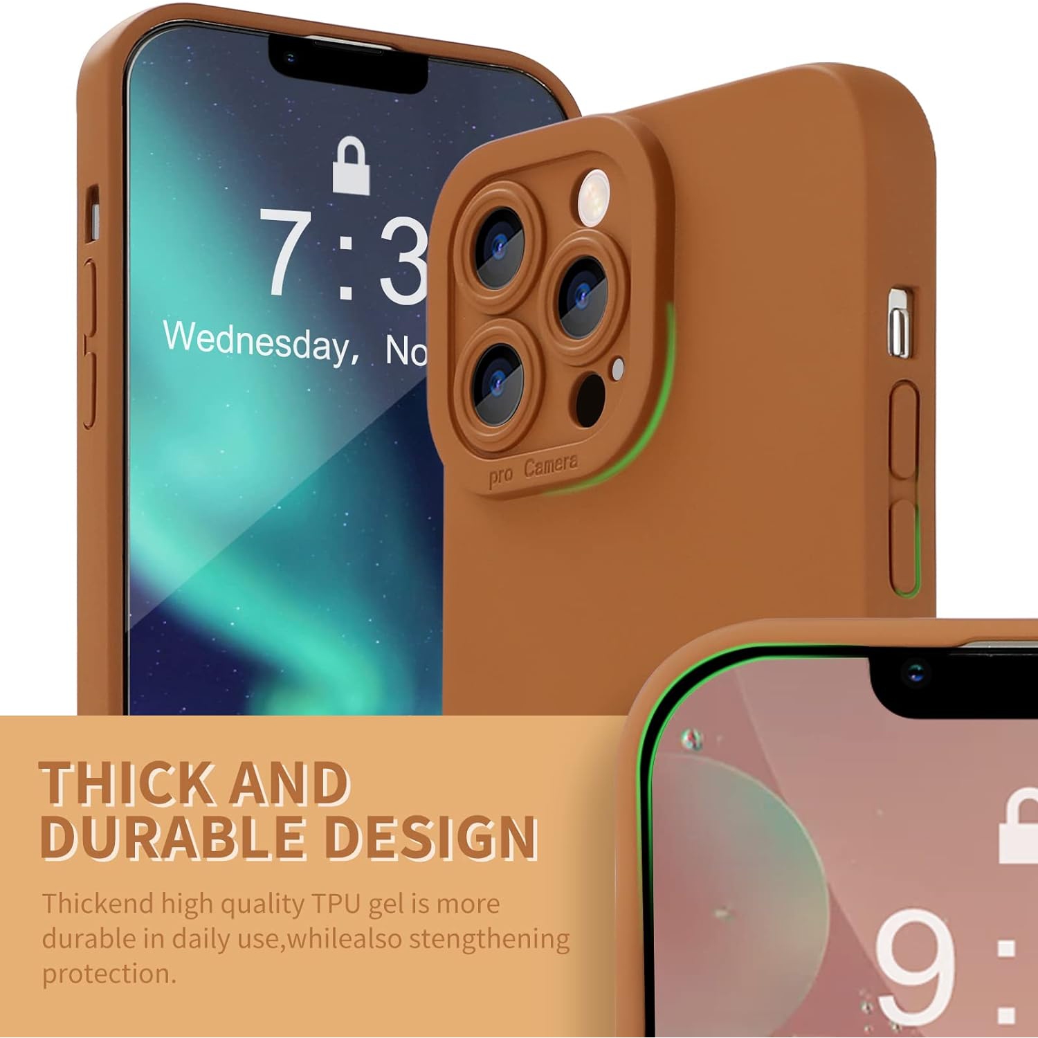 Conçu pour l'étui antichoc en caoutchouc gel 13 Pro d'iPhone pour 13 Pro d'Apple seulement, antichoc