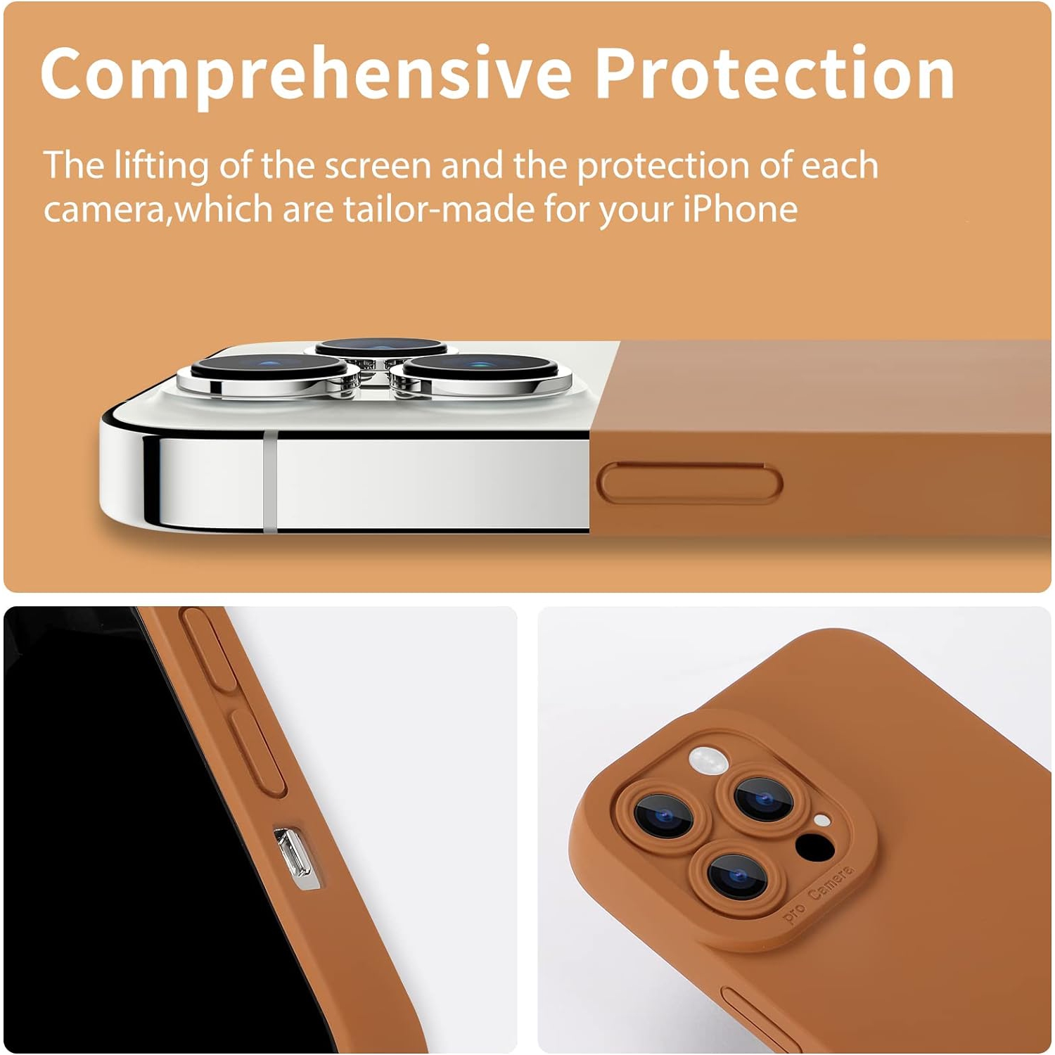 Conçu pour l'étui antichoc en caoutchouc gel 13 Pro d'iPhone pour 13 Pro d'Apple seulement, antichoc