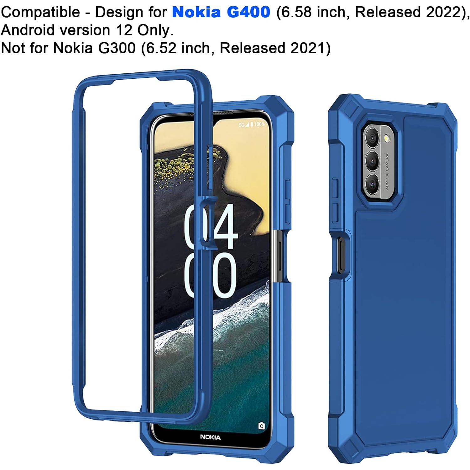 for Nokia G310 Case, Nokia G310 5G Phone Case with Screen Protector, Dual Layer Structure Protection,