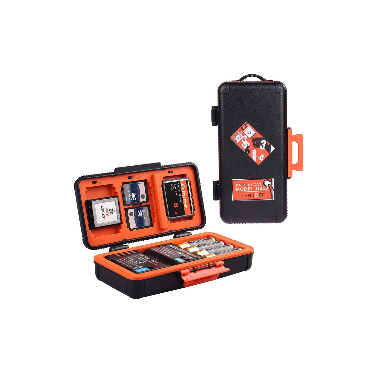 Camera Battery Memory Card Case, Memory Card Hard Protector Case Water-Resistant Anti-Shock Compact Camera