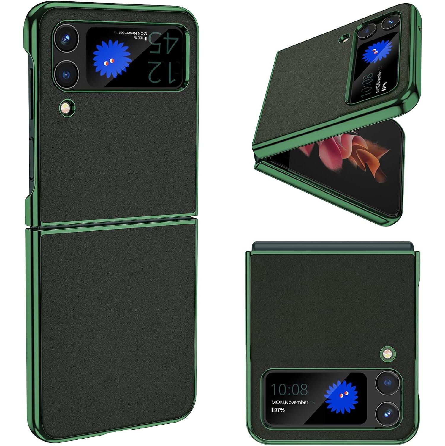 Compatible with Samsung Galaxy Z Flip 4 Case, Slim Thin Lightweight Protective Phone Case with Non-Slip