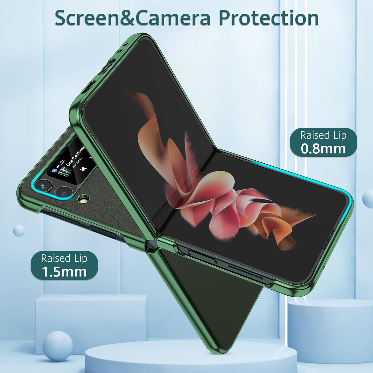 Compatible with Samsung Galaxy Z Flip 4 Case, Slim Thin Lightweight Protective Phone Case with Non-Slip