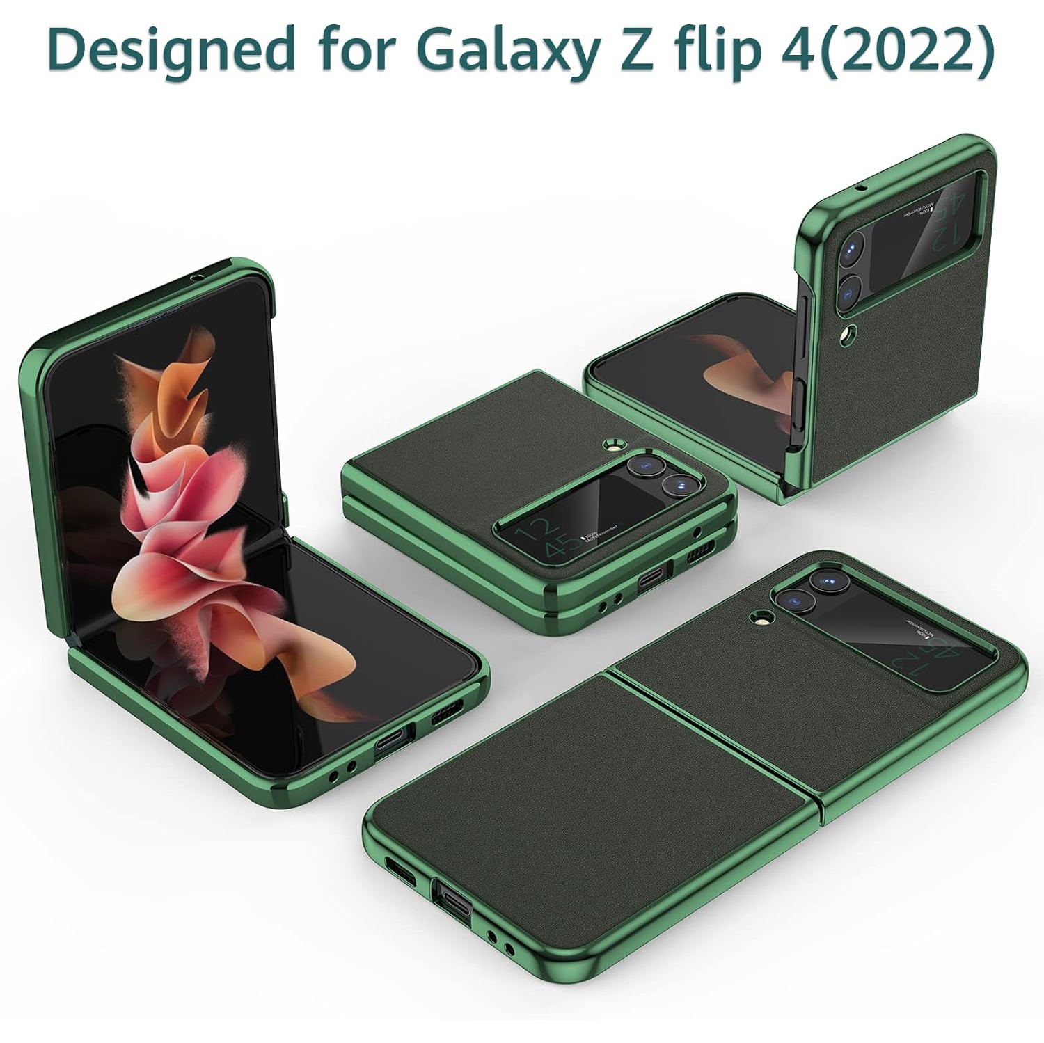 Compatible with Samsung Galaxy Z Flip 4 Case, Slim Thin Lightweight Protective Phone Case with Non-Slip