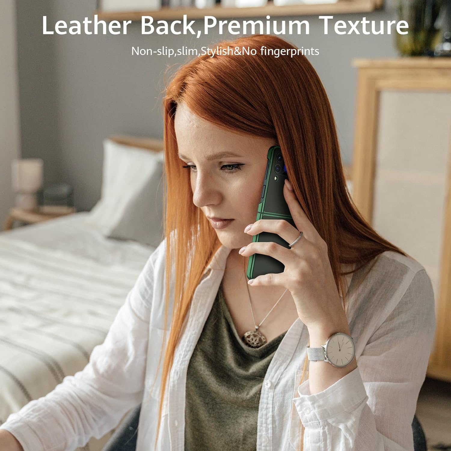 Compatible with Samsung Galaxy Z Flip 4 Case, Slim Thin Lightweight Protective Phone Case with Non-Slip