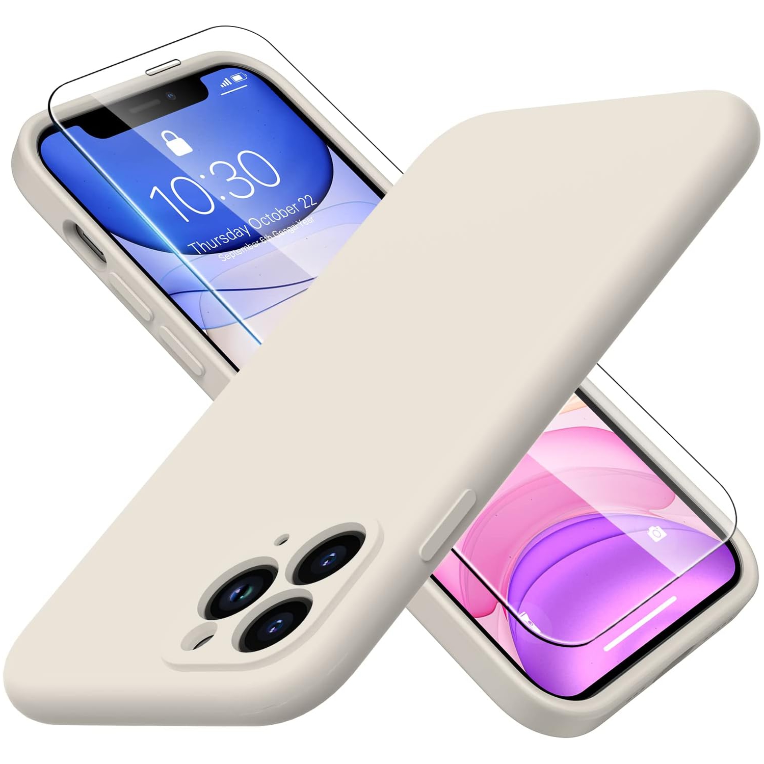 for iPhone 11 Pro Case with Screen Protector - Upgraded Camera Lens Protector - Soft Full Coverage Liquid