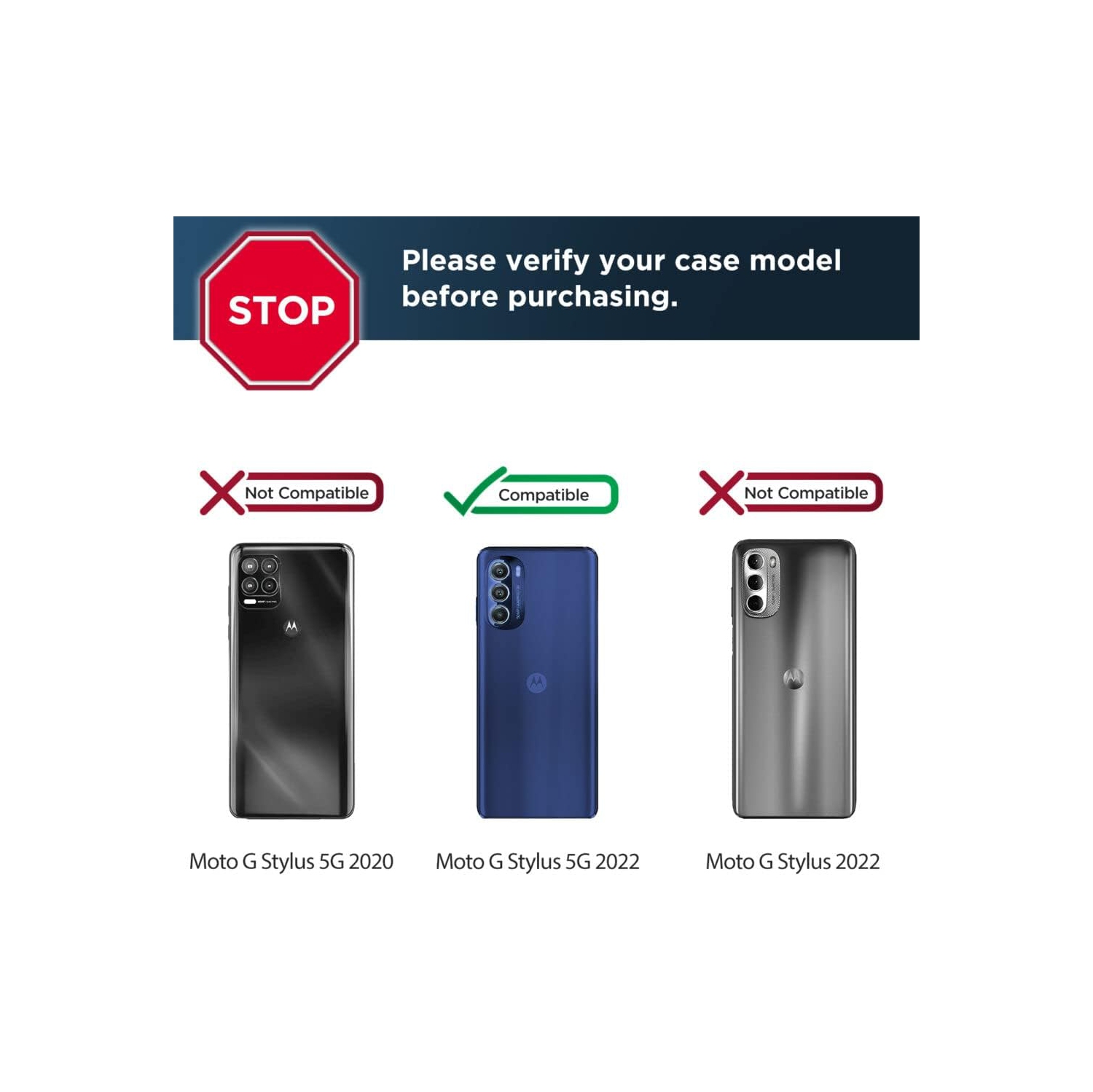 Belt Clip Holster for Moto G Stylus 5G 2022 Case with Kickstand Black