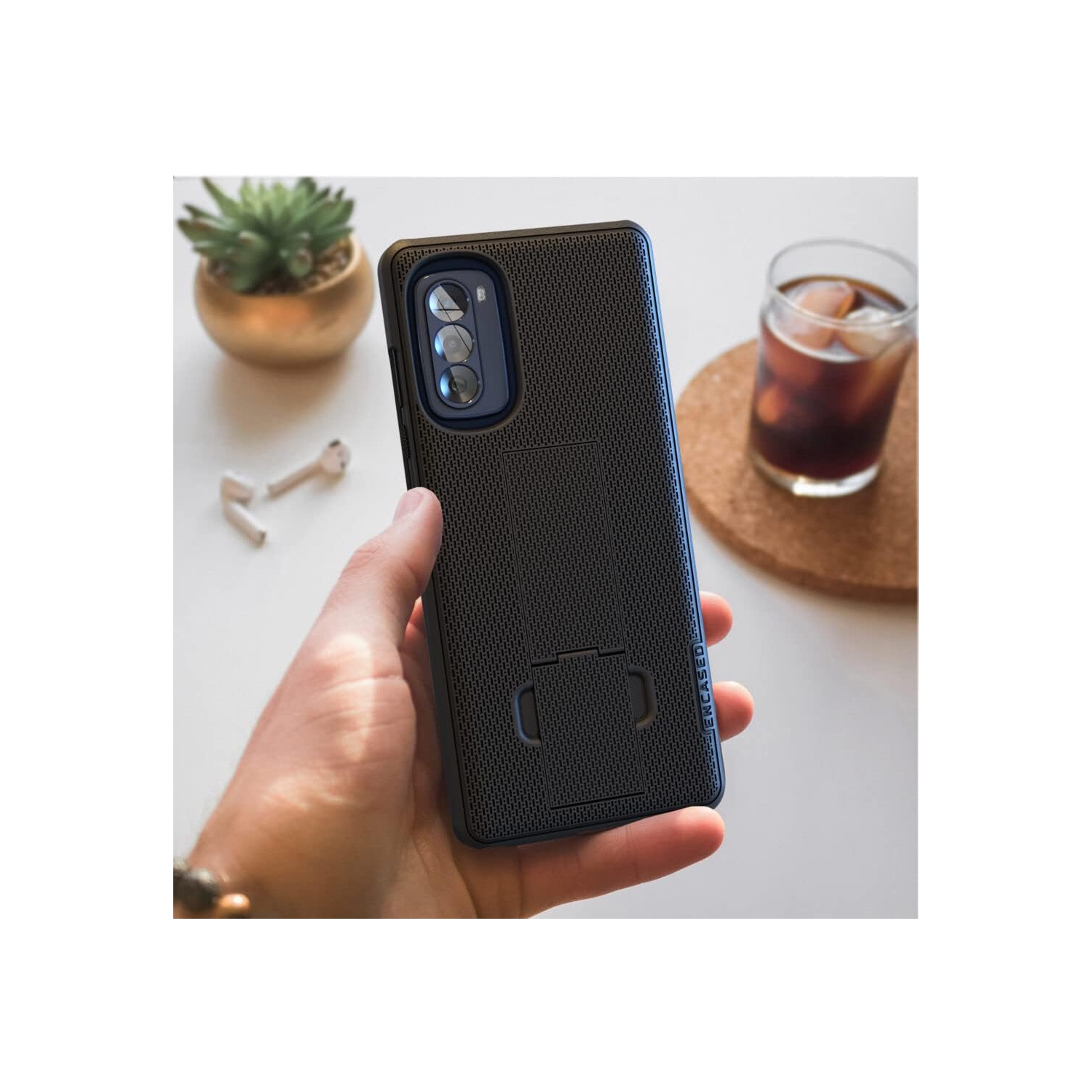 Belt Clip Holster for Moto G Stylus 5G 2022 Case with Kickstand Black