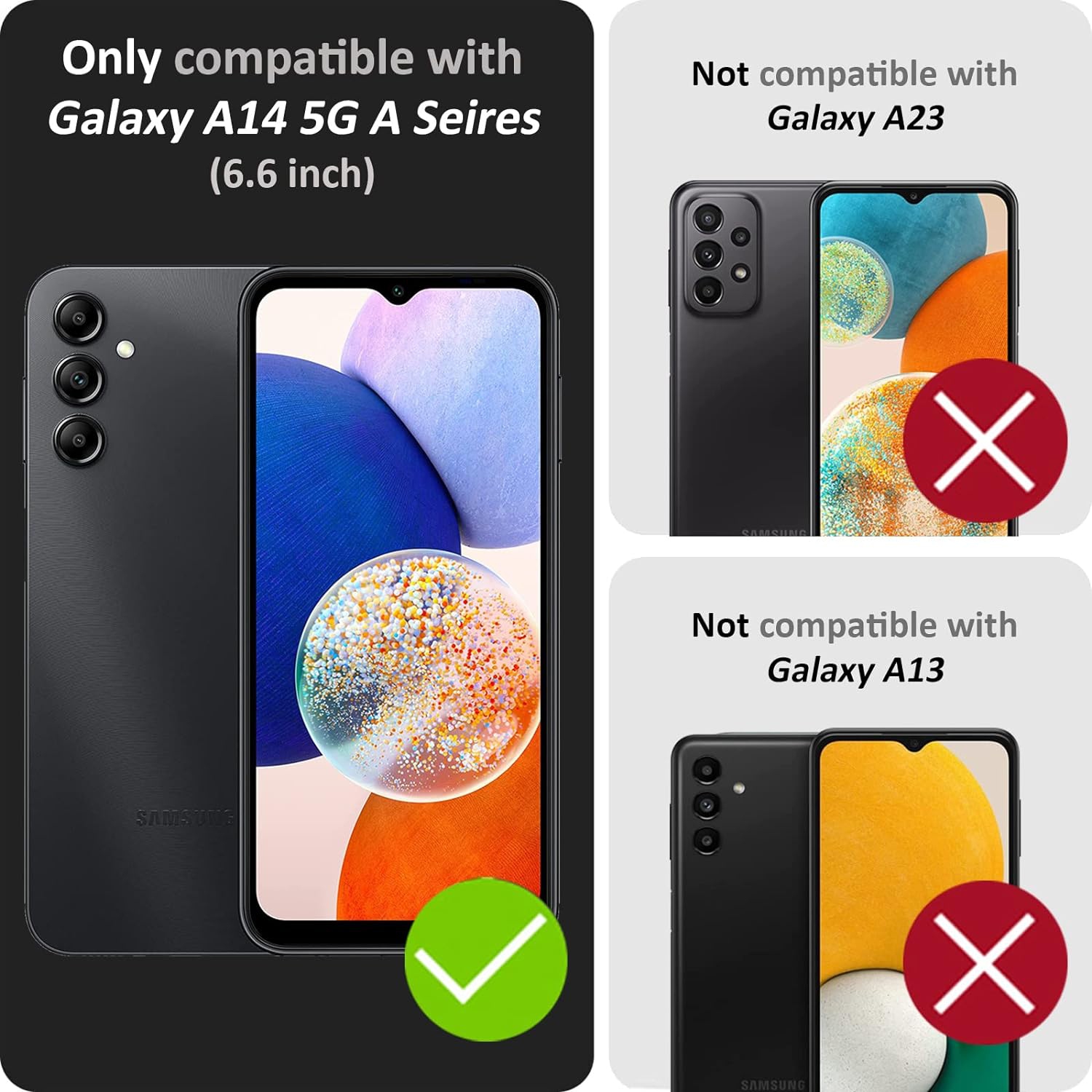 Compatible with Samsung Galaxy A14 5G Case, Hard PC Bumper Matte Back Cover, Ultra Thin Skin-Feeling Shell Full